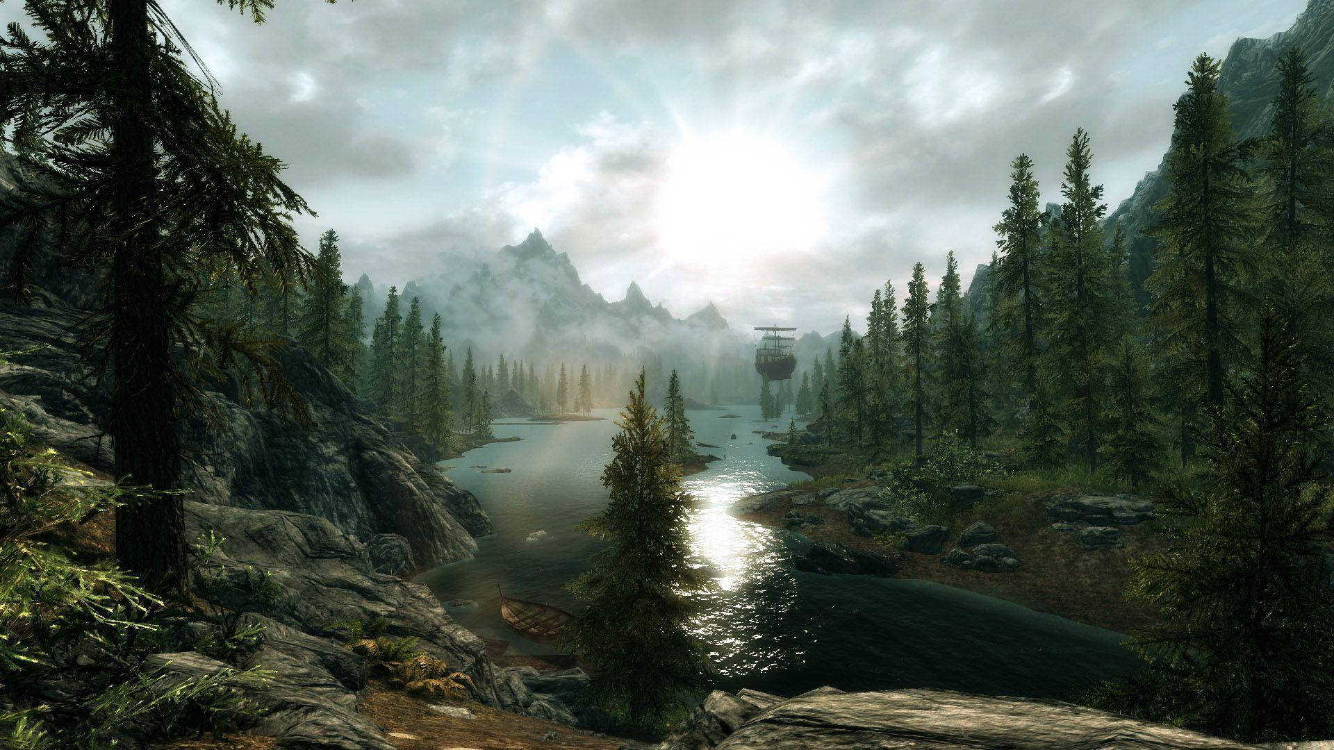 Experience The Magic Of Skyrim Background