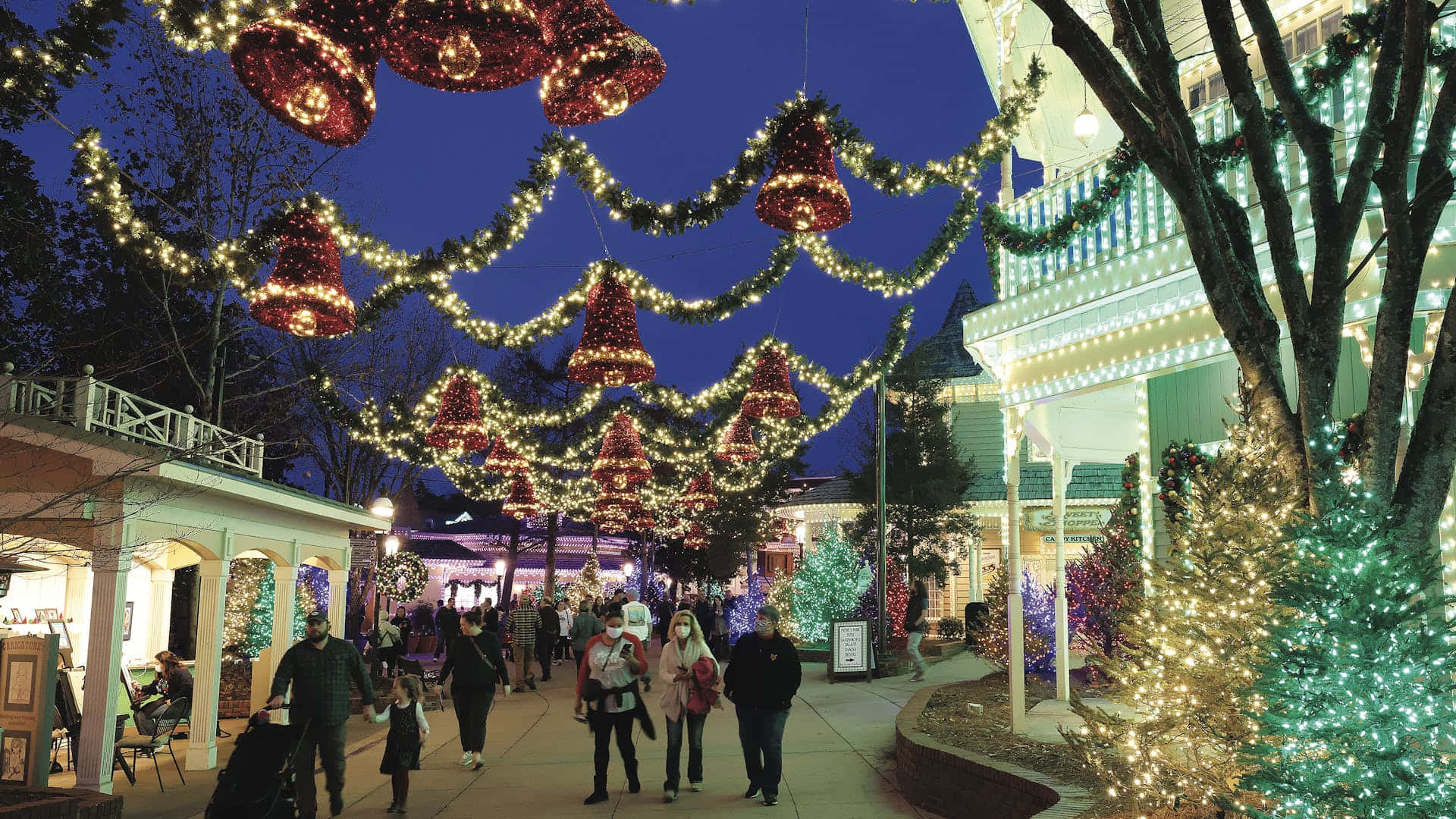 Experience The Magic Of The Holidays At Christmas Village Background