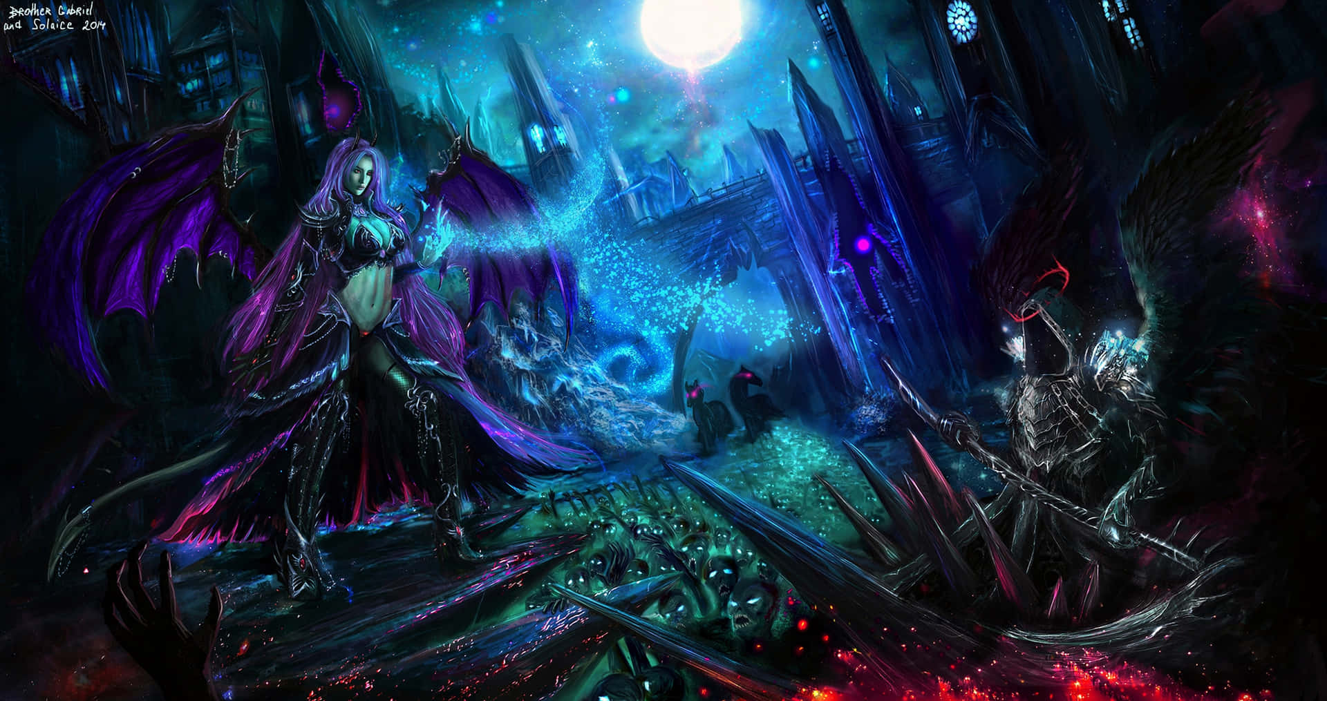 Experience The Magic Of The Night With This Beautiful Magic Moon. Background