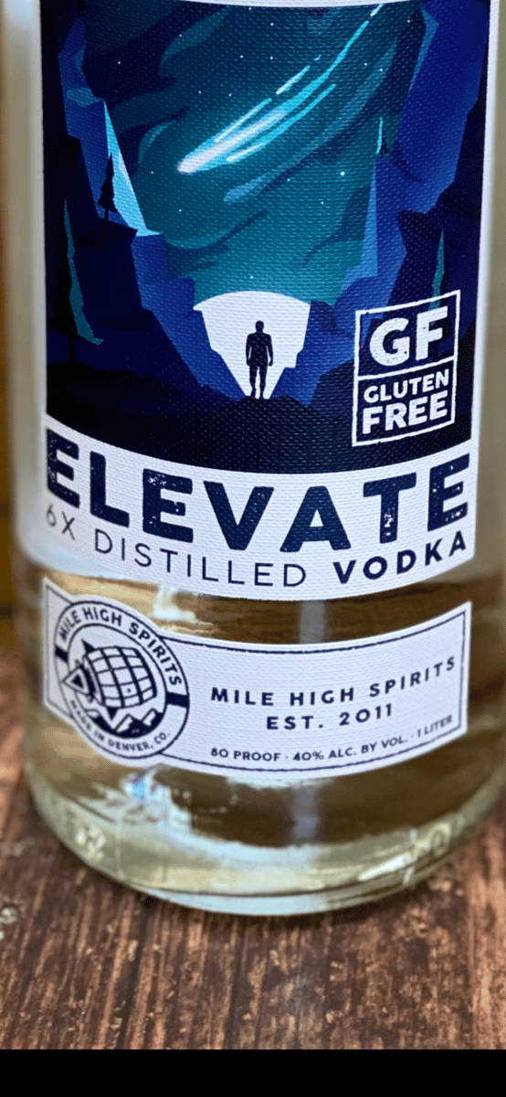 Experience The Pinnacle Of Taste With Mile High Spirits Elevate Distilled Vodka Background