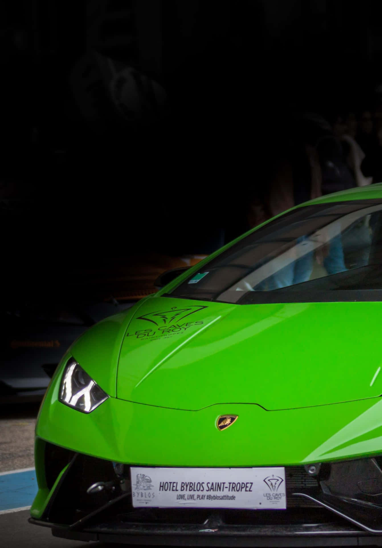 Experience The Power Of A Green Lamborghini. Background