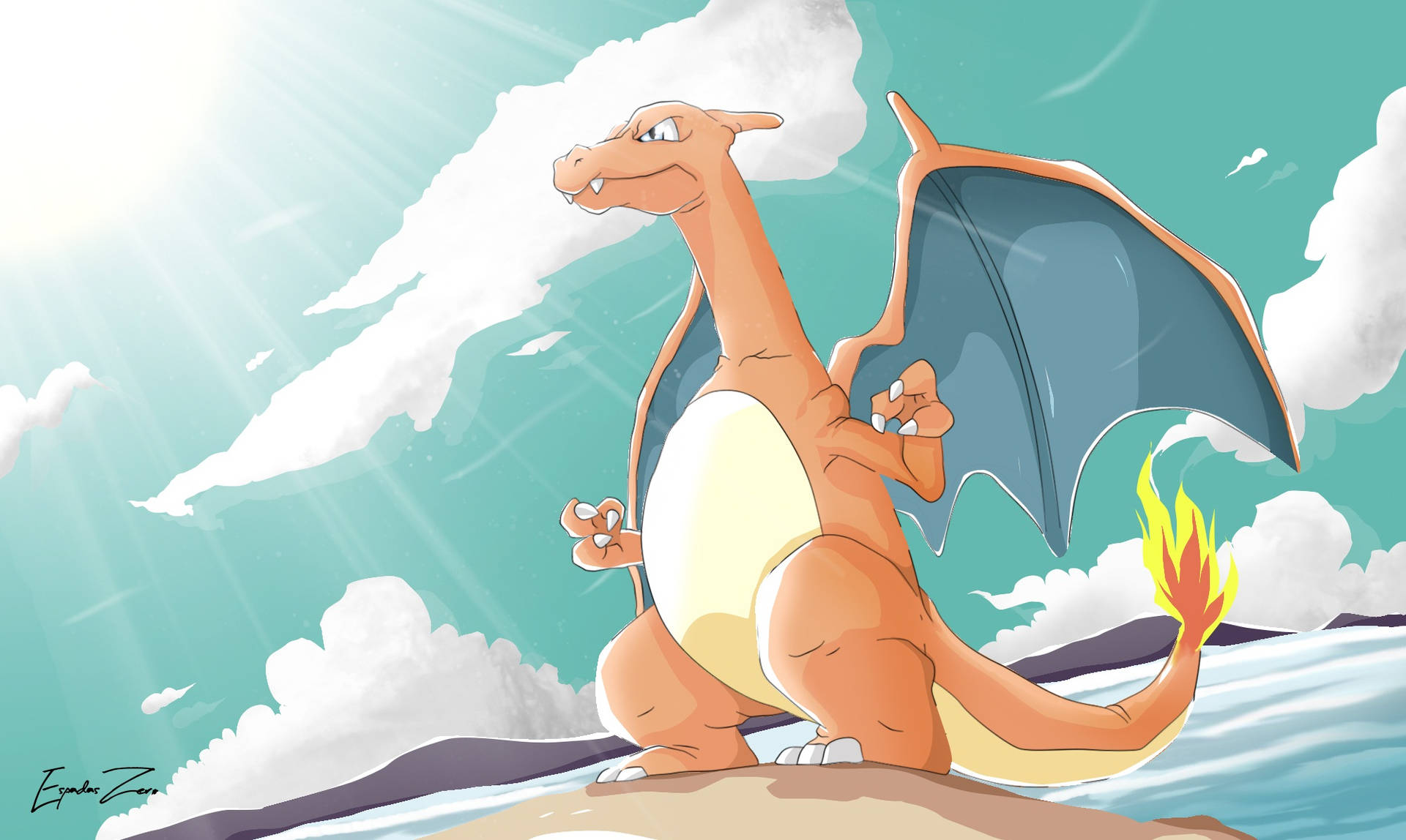 Experience The Power Of Charizard! Background