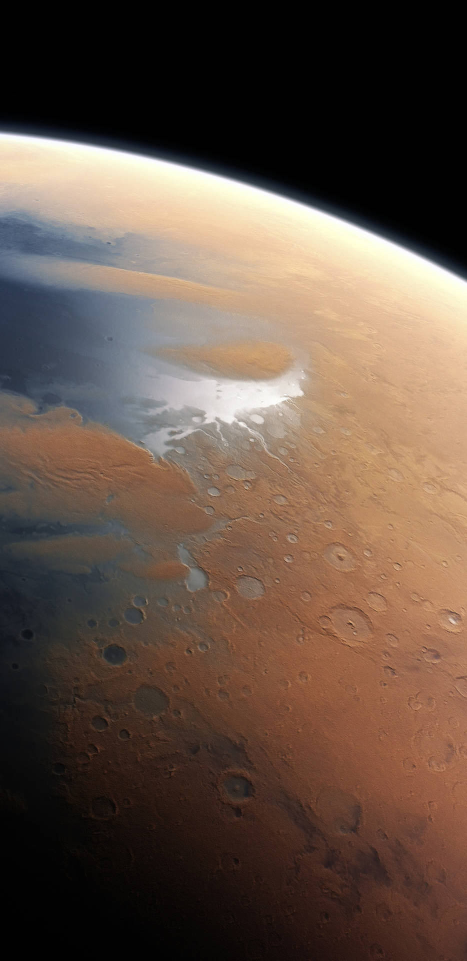 Experience The Power Of Mars On The Iphone Background