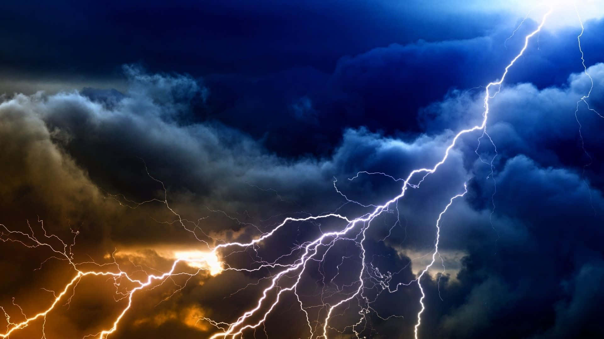 Experience The Power Of Nature, Feel The Blue Lightning! Background