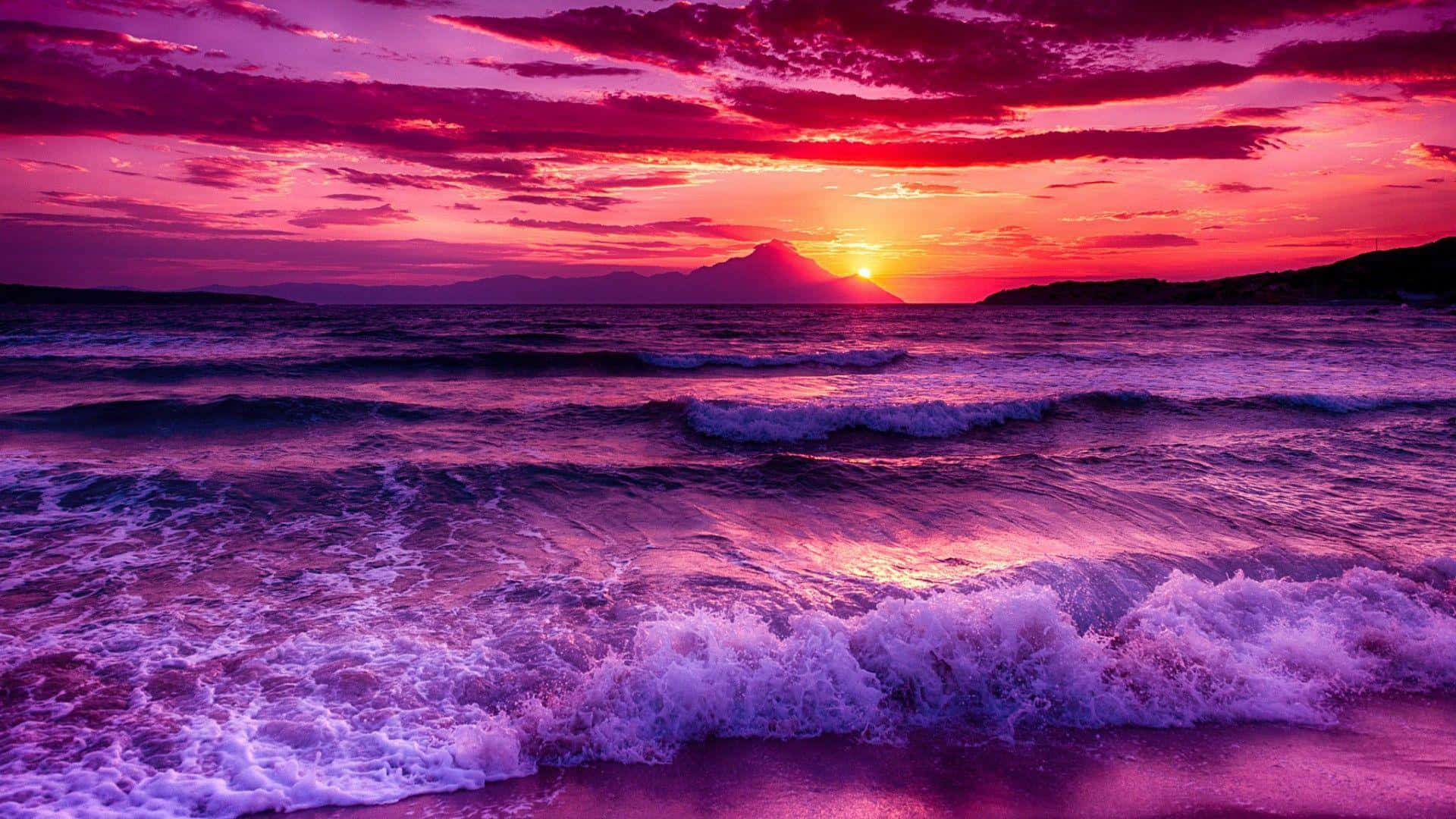 'experience The Quiet Beauty Of A Blue And Purple Sunset’ Background