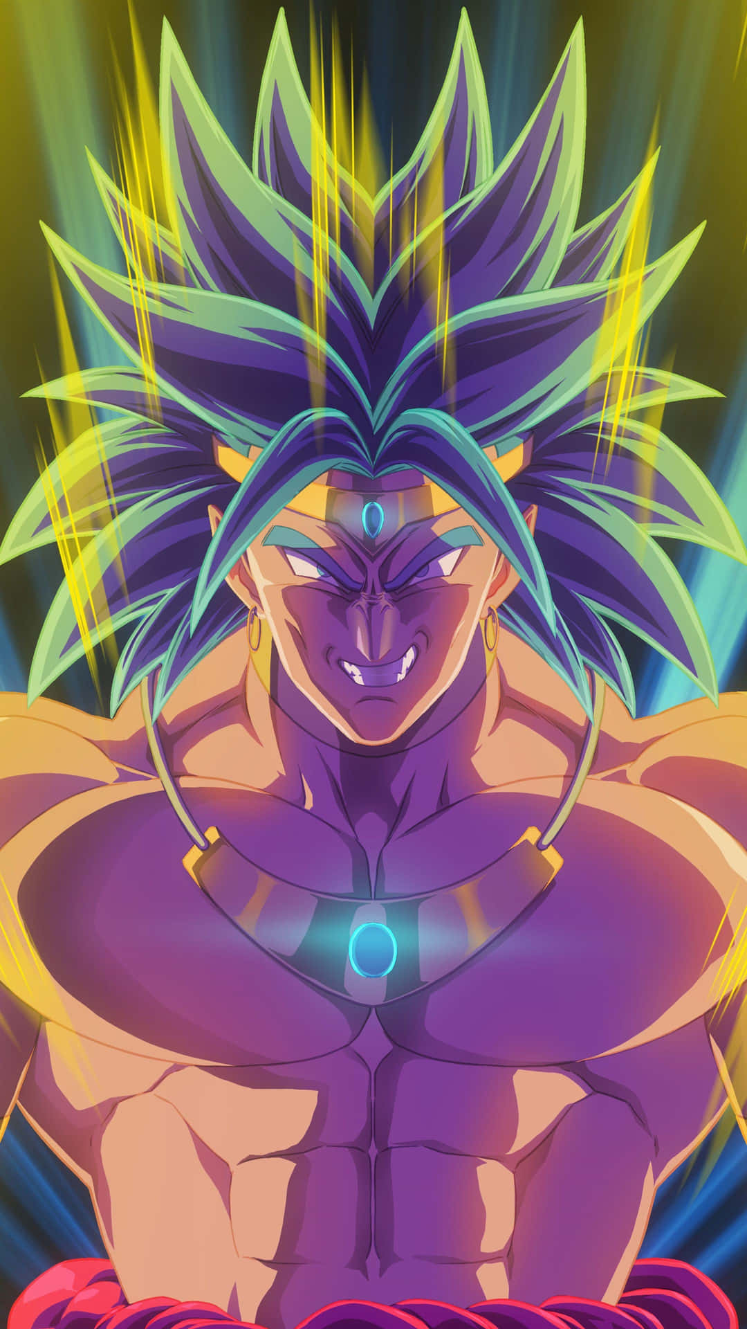 Experience The Raw Power Of Broly In 4k Background
