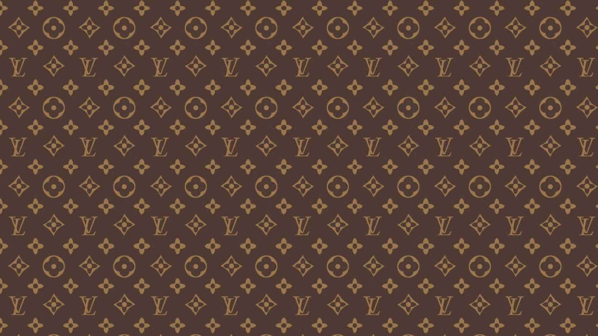 Experience The Richness Of Louis Vuitton With Their Iconic Print Pattern Background