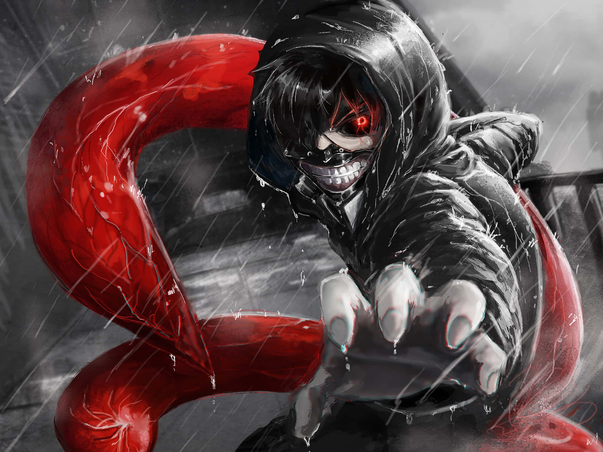 Experience The Surreal World Of Tokyo Ghoul On Your Desktop Background