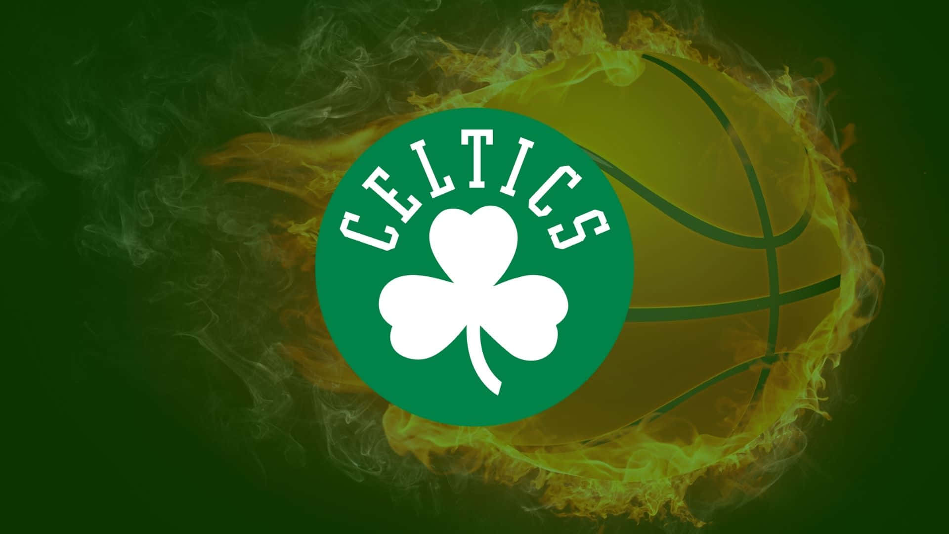 Experience The Thrill And Excitement Of Celtics Basketball Background