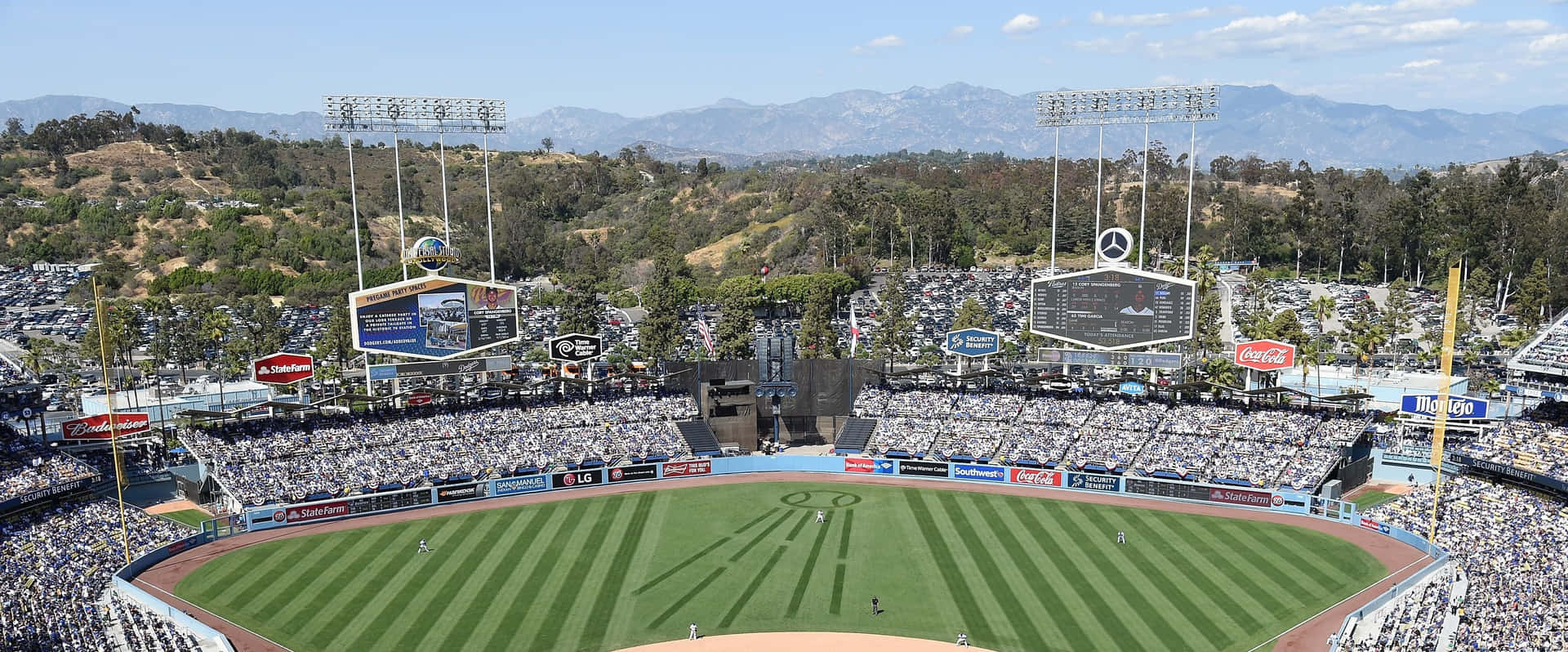 Experience The Thrill Of Dodger Stadium Background