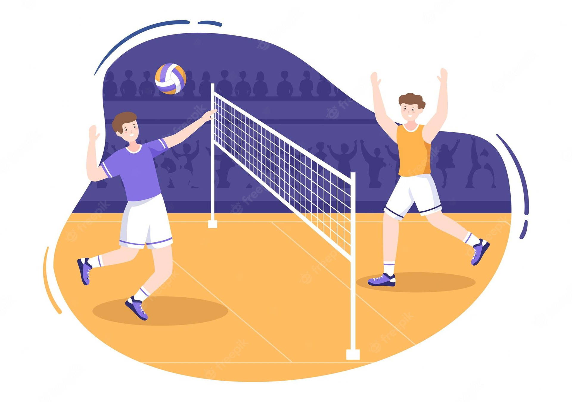 Experience The Thrill Of Indoor Volleyball Background