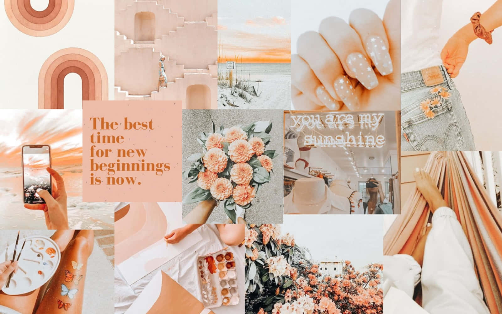 Experience The Timeless Beauty Of Vintage Peaches. Background