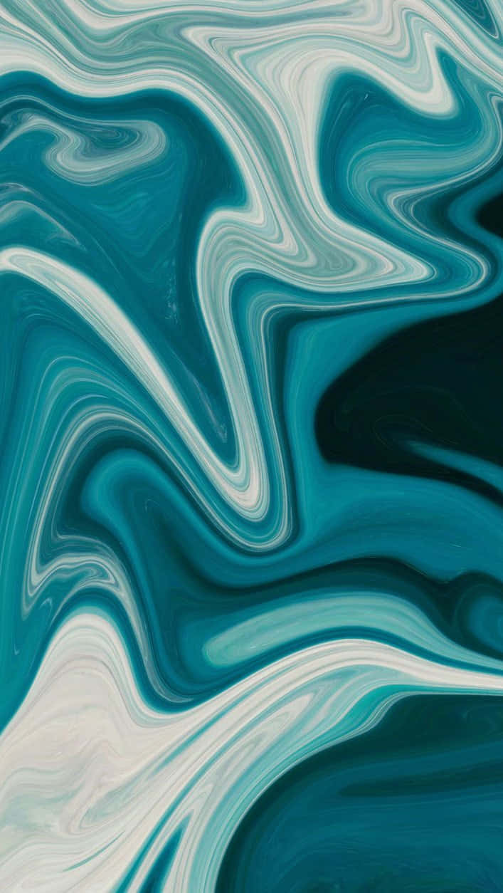 Experience The Unique Look Of Teal Marble Background