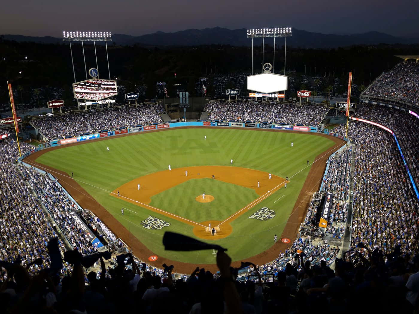 Experience The Vibe Of Dodger Stadium, Home Of The Los Angeles Dodgers. Background