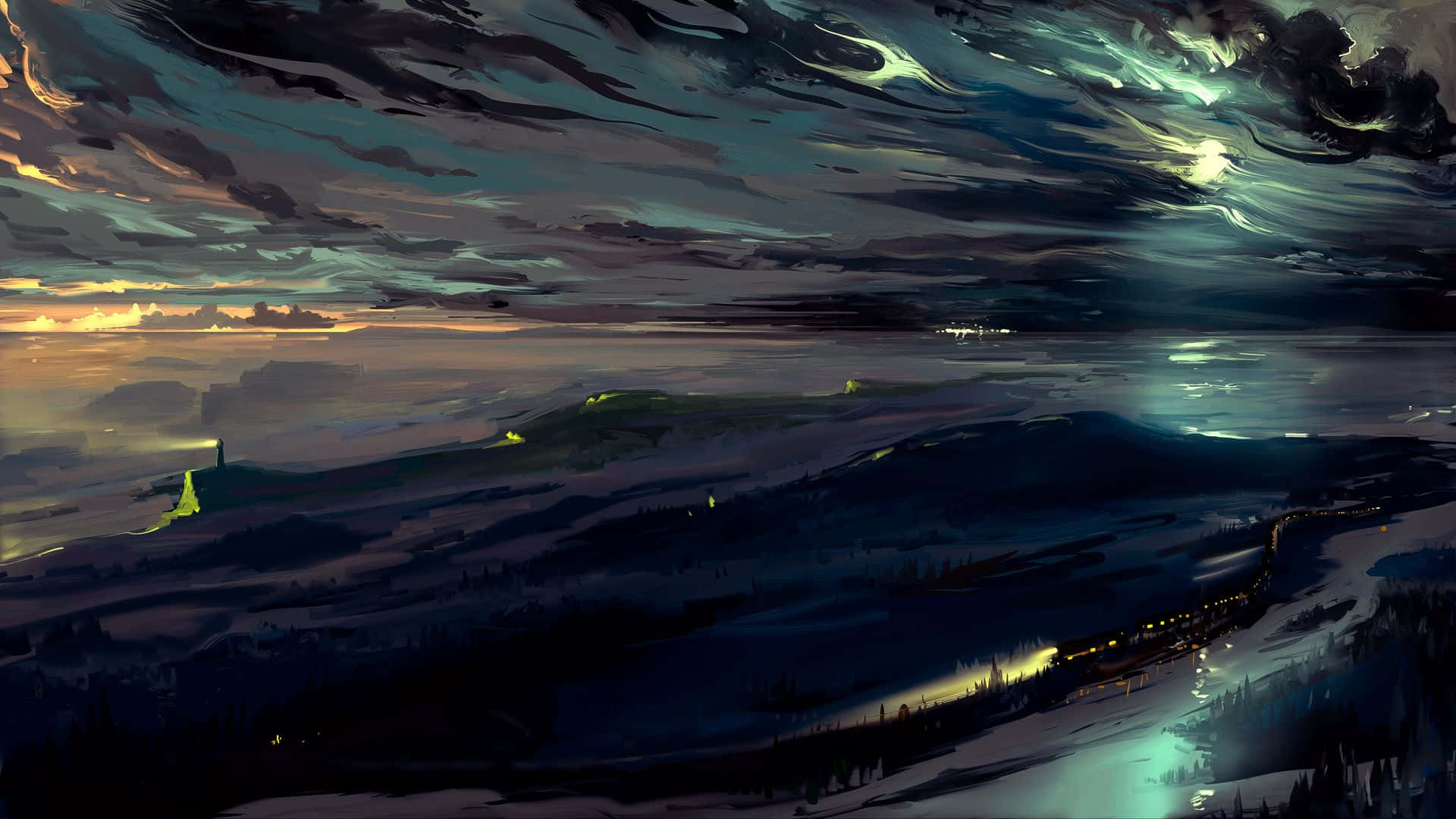 Experience The World Of Darkness With Mac Os Background