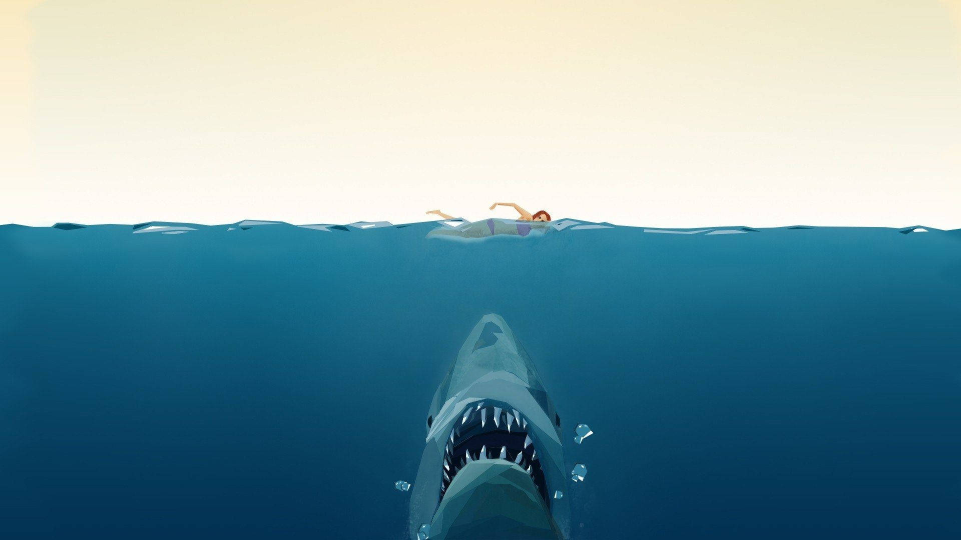 Experience Thrilling Suspense With Jaws Background