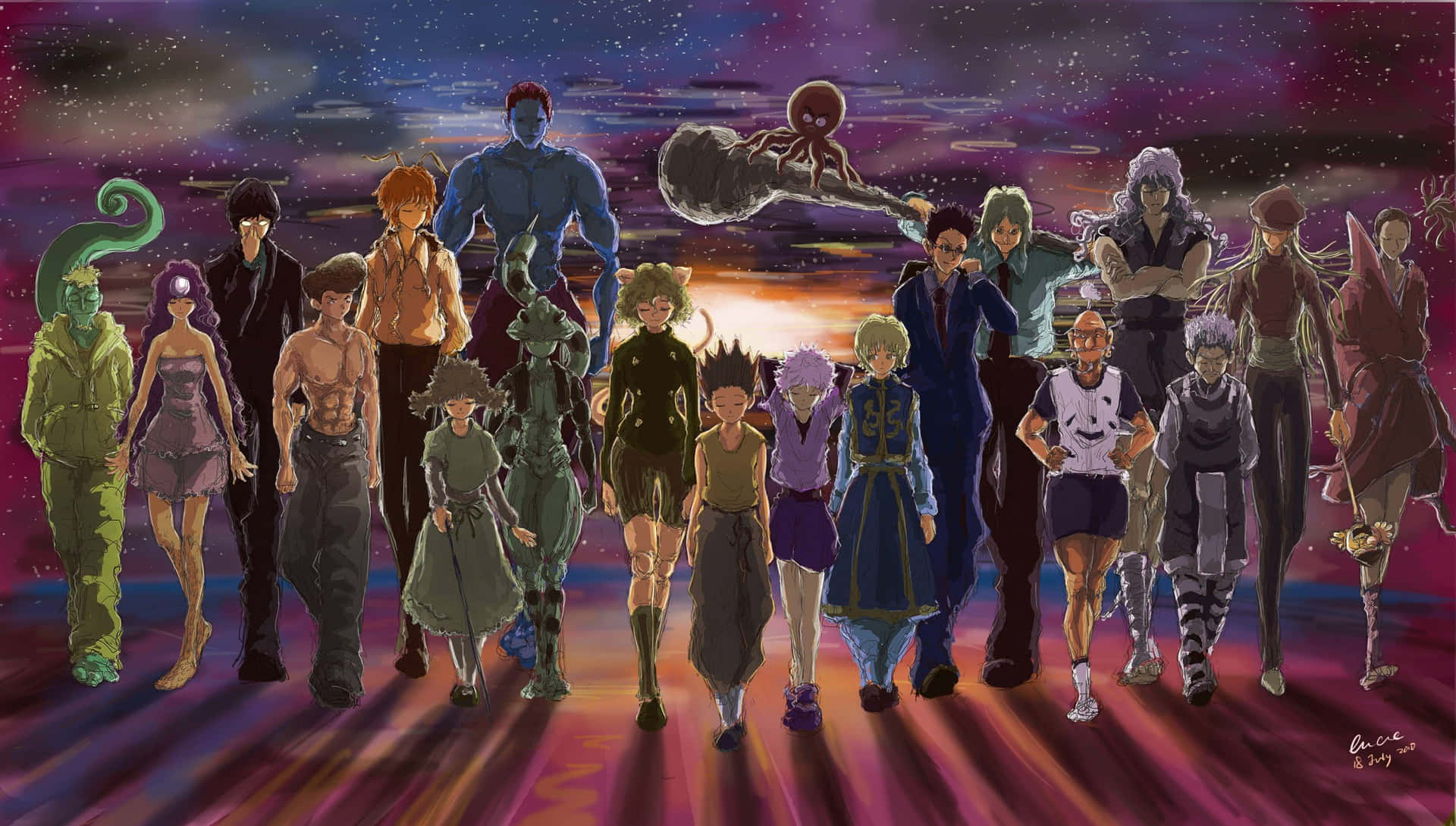 “experience Unbeatable Performance With The Hunter X Hunter Laptop” Background