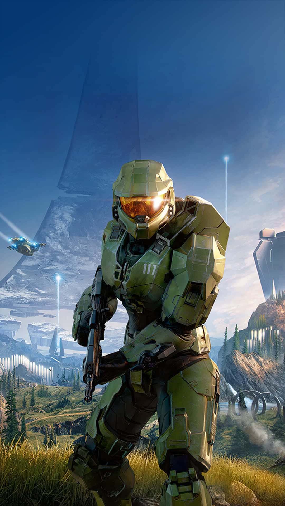 Experience Unrivaled Adventure With Master Chief Phone Background