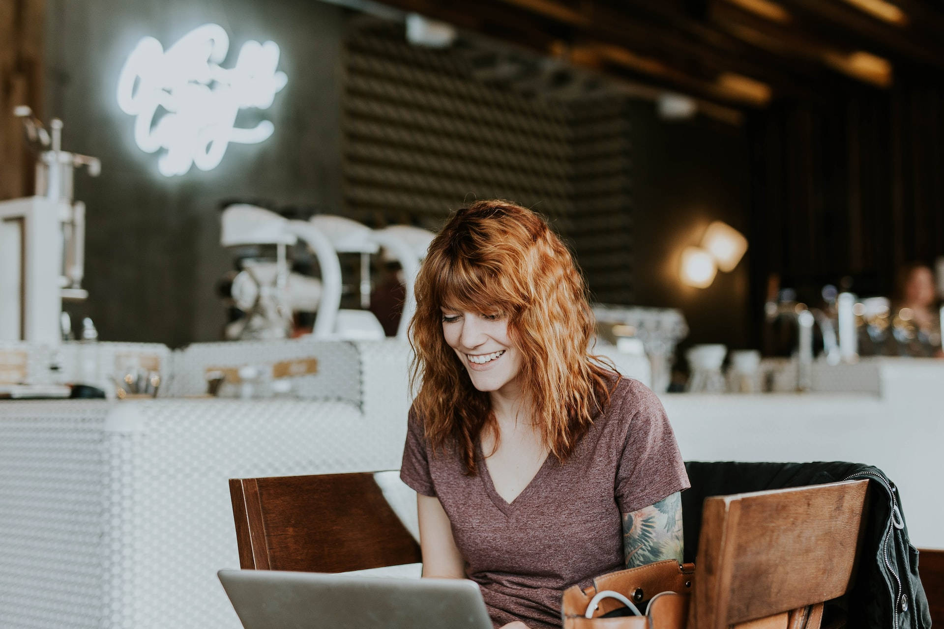 Experienced Woman Working Hard At Her Desk Background