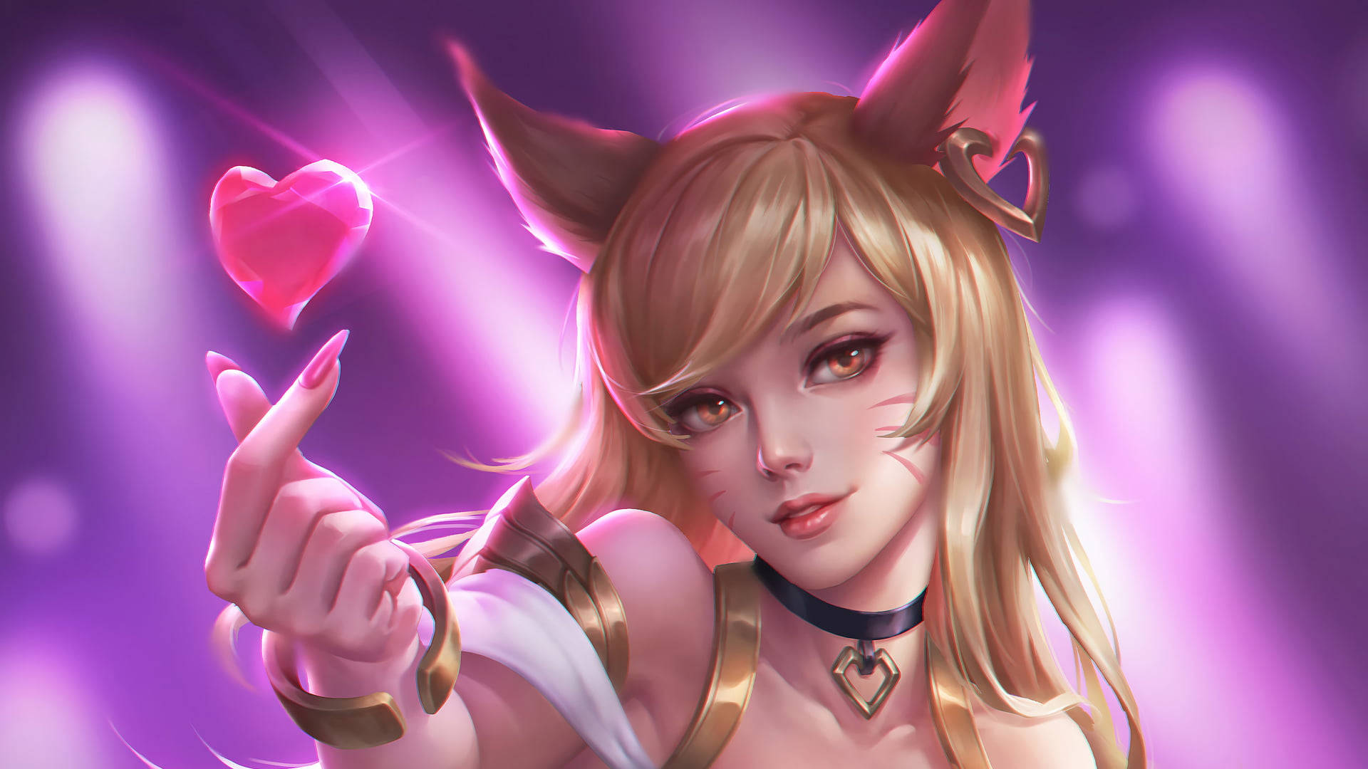 Experiencing Love Through A Hand Heart In League Of Legends Background