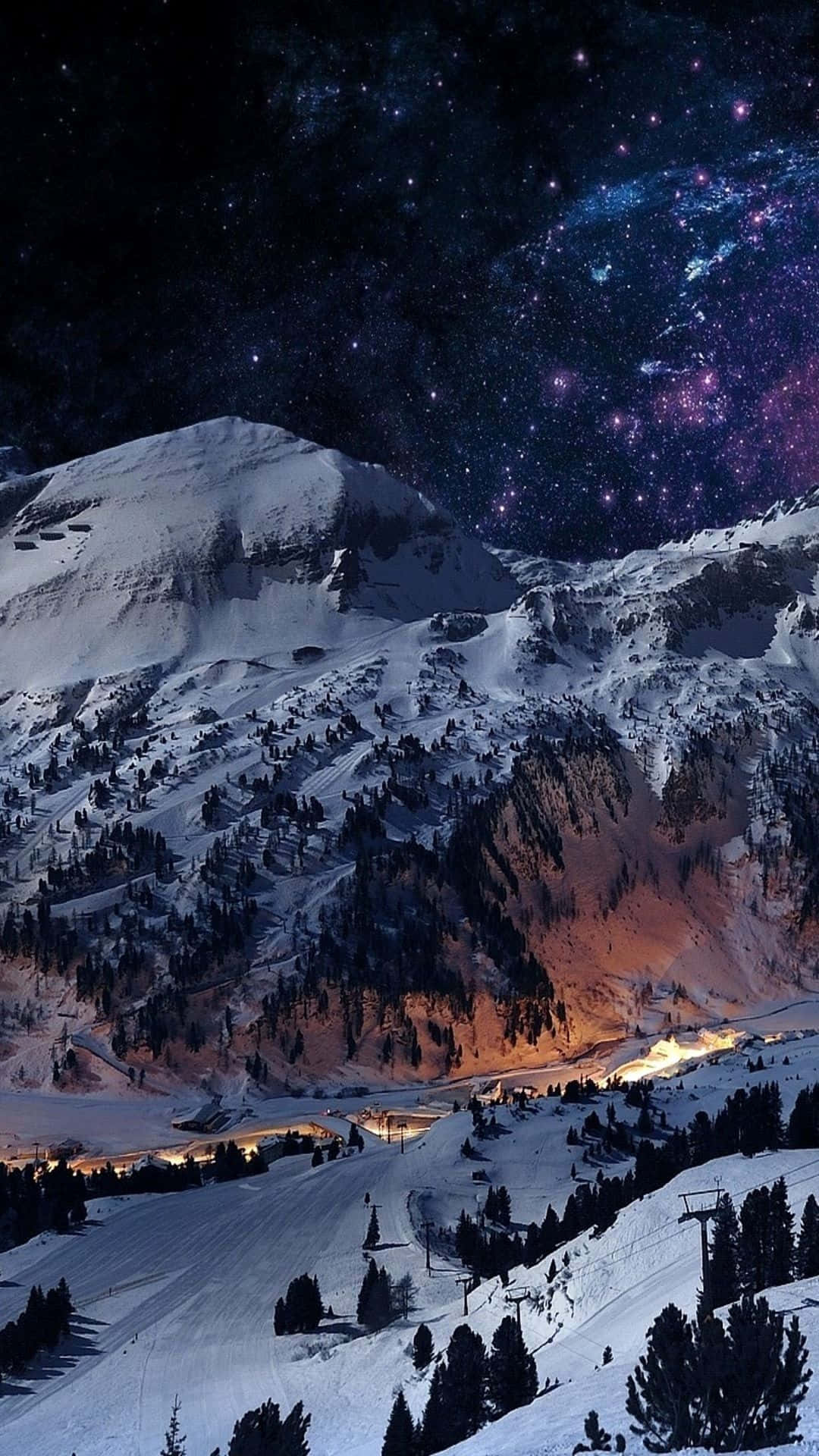 Experiencing The Winter Wonderland With Snow Iphone Background