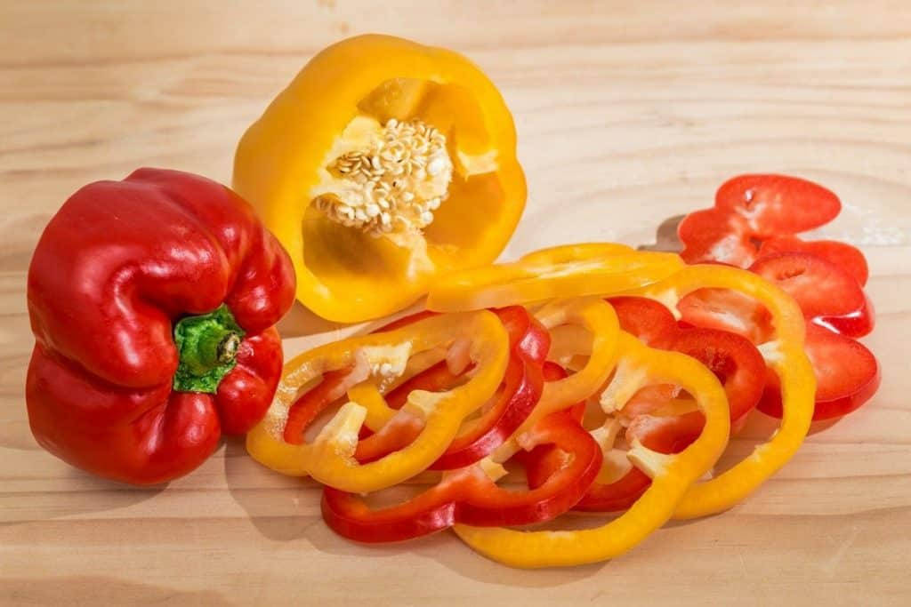 Expertly Chopped Bell Pepper Fruits