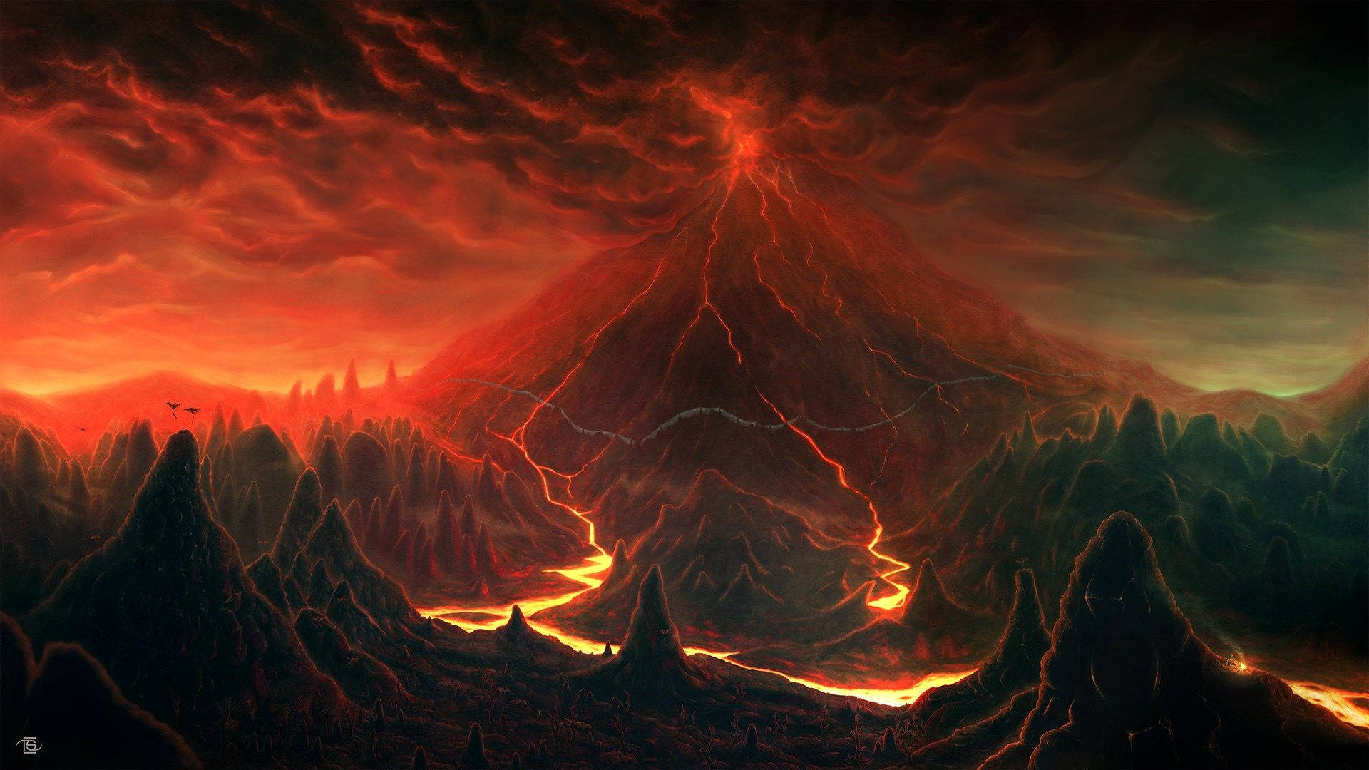 Exploding Red Mountain