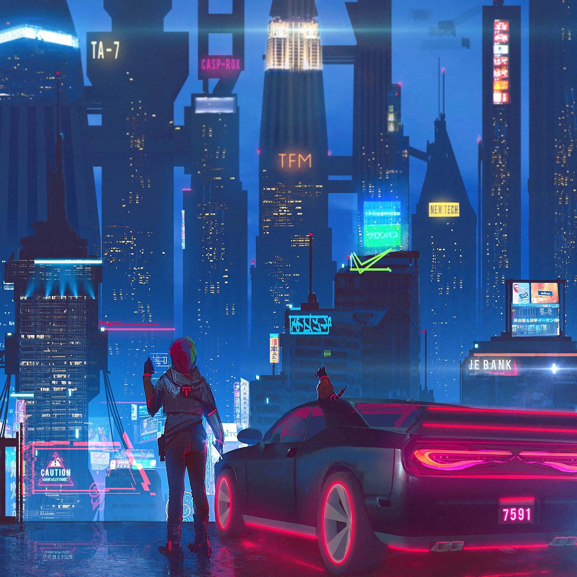 Explore A Futuristic Pixelated World With Cyberpunk Pixel Art Background