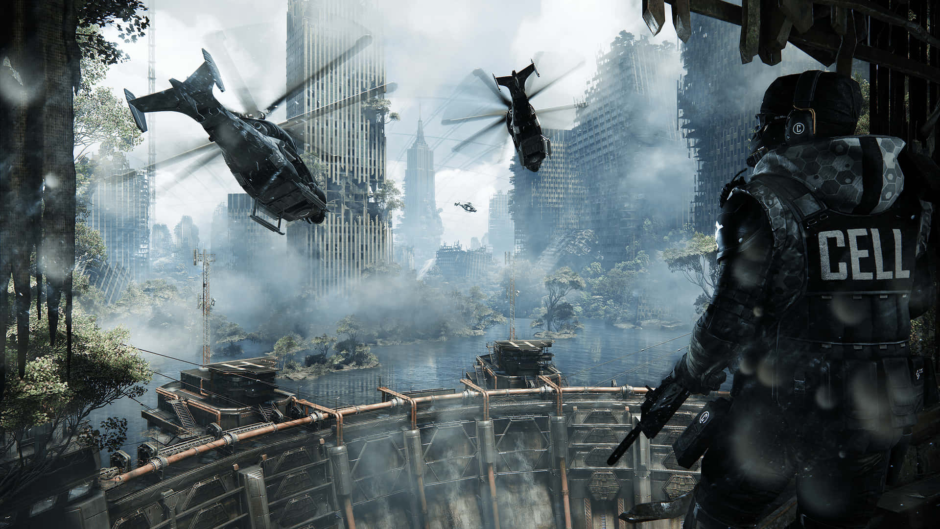 Explore A Massive Nanodome City In Crysis 3 Background