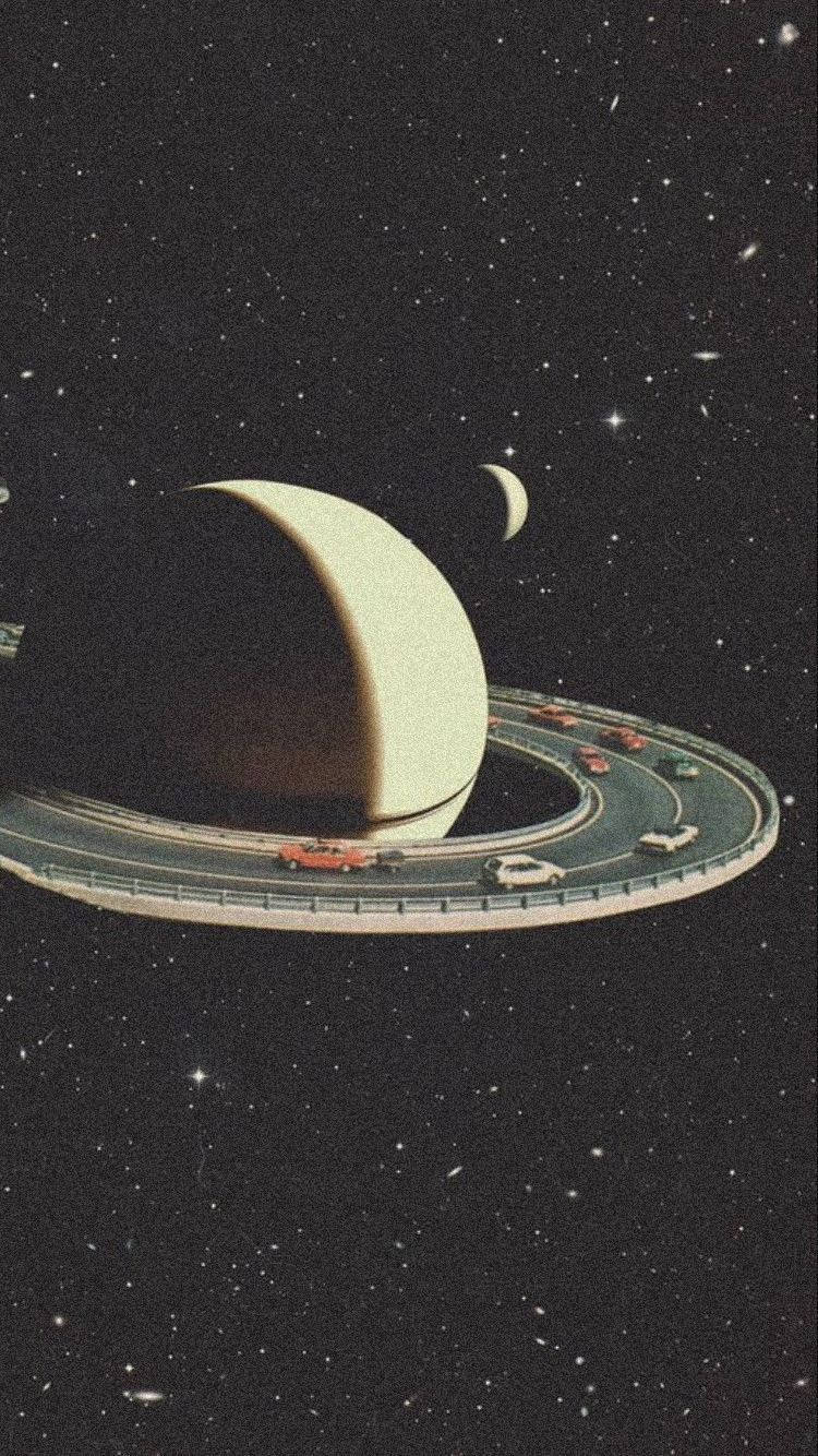 Explore A Retro Space Odyssey Background