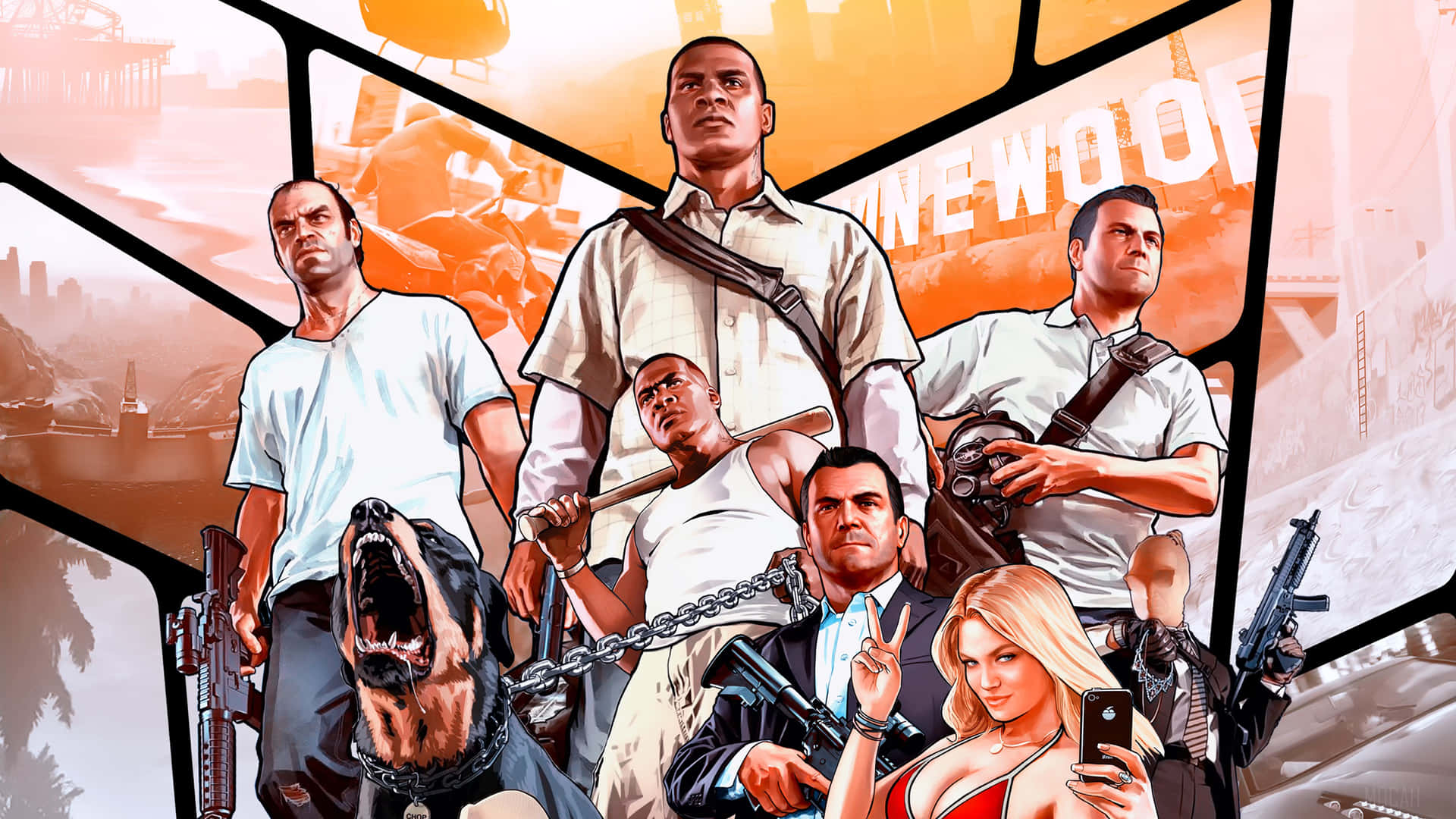 Explore A Virtual World Of Crime In Grand Theft Auto 5 In Beautiful 4k Resolution. Background