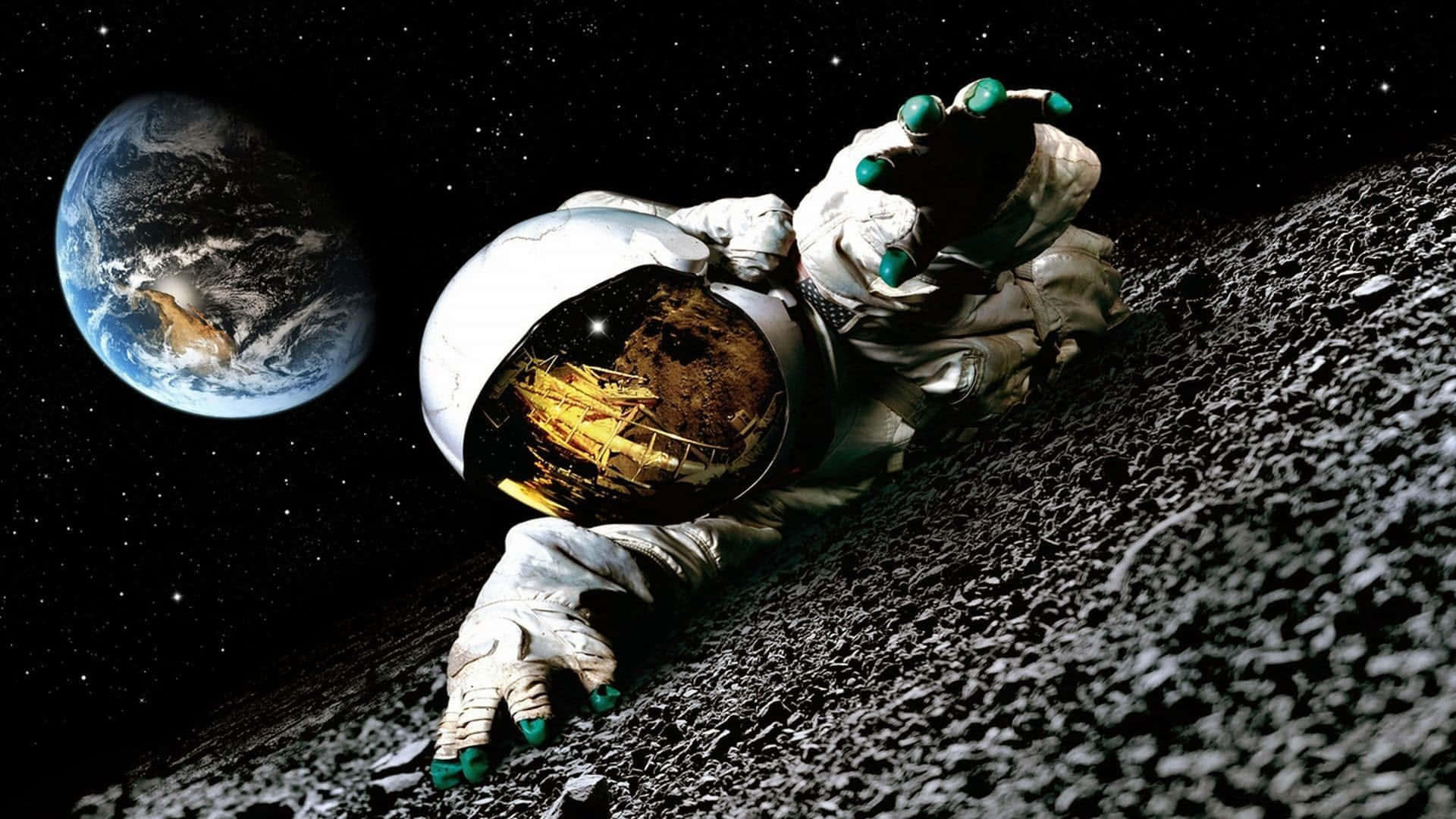 Explore Beyond In An Astronaut Spacesuit Background