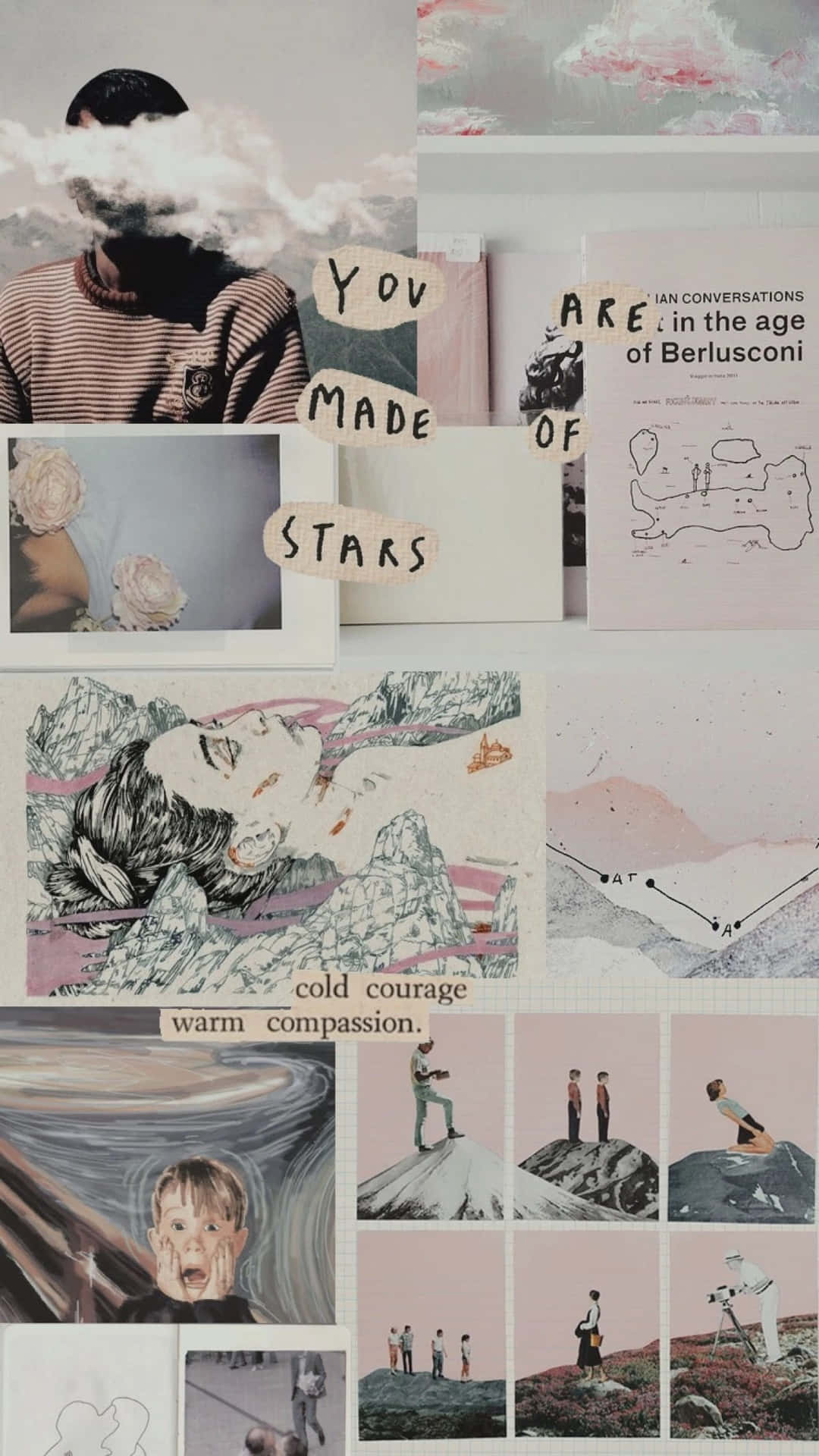 Explore Color Stories Through This Unique Pink Collage Background