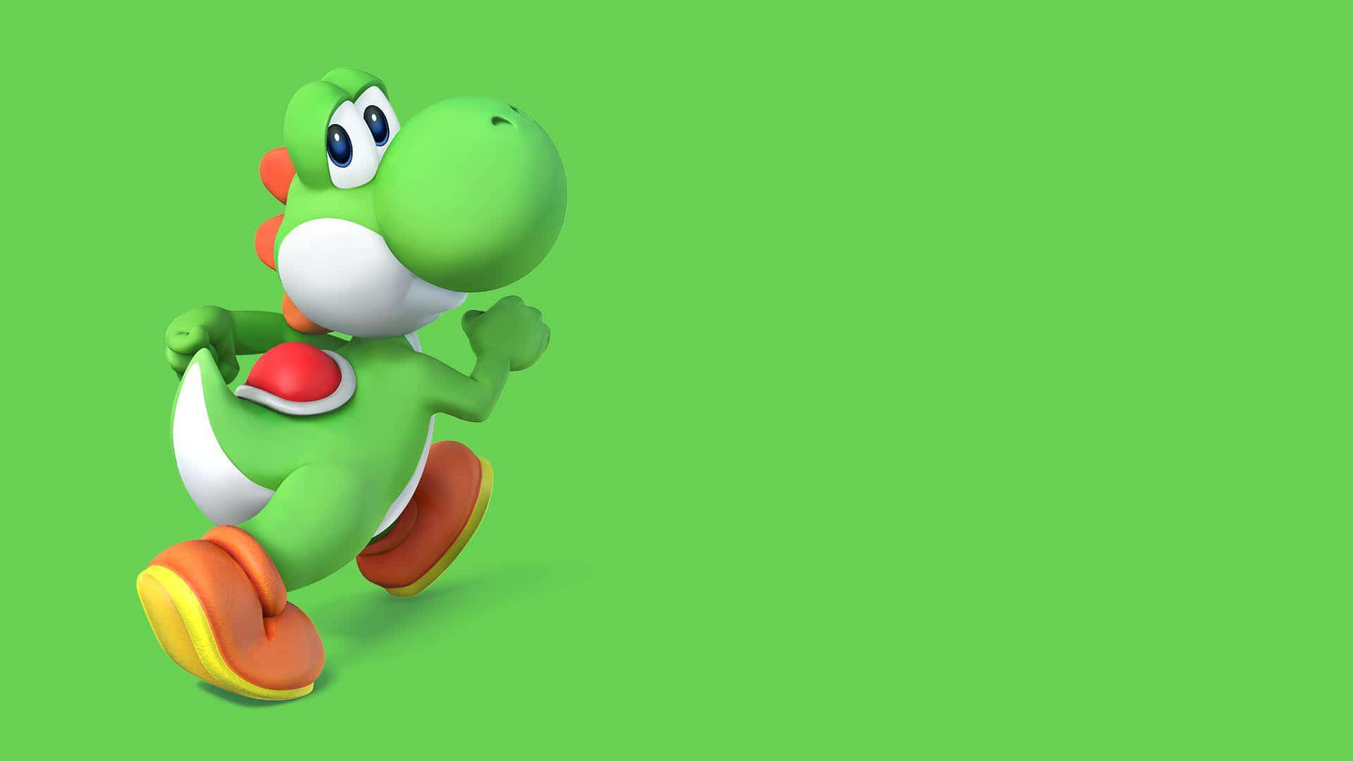 Explore Fantastic Lands With The All-powerful Yoshi Background