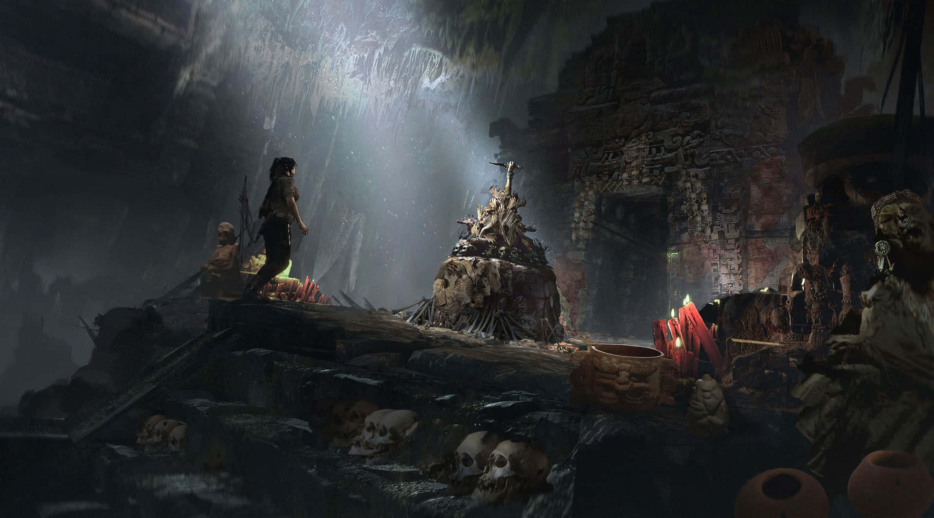 Explore Hidden Tombs And Hunt For Secrets In The Epic Adventure Of Shadow Of The Tomb Raider Background