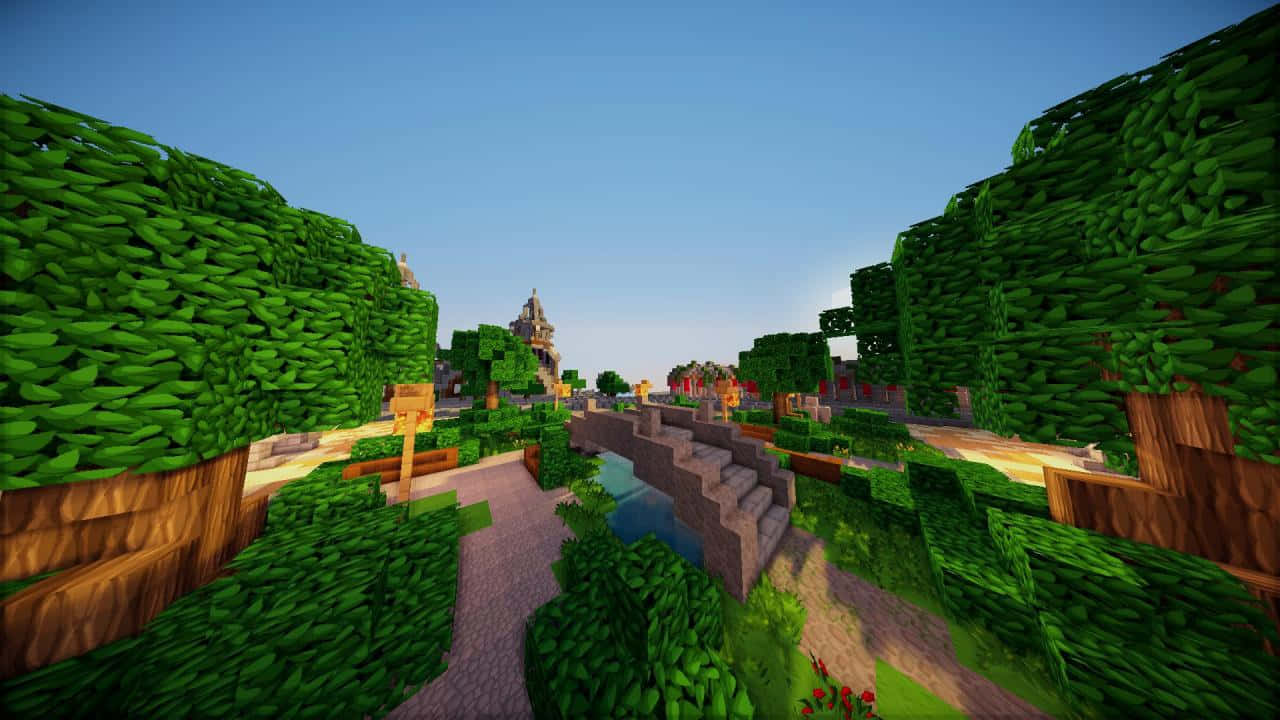 Explore Nightly Adventures With Minecraft Shaders Background