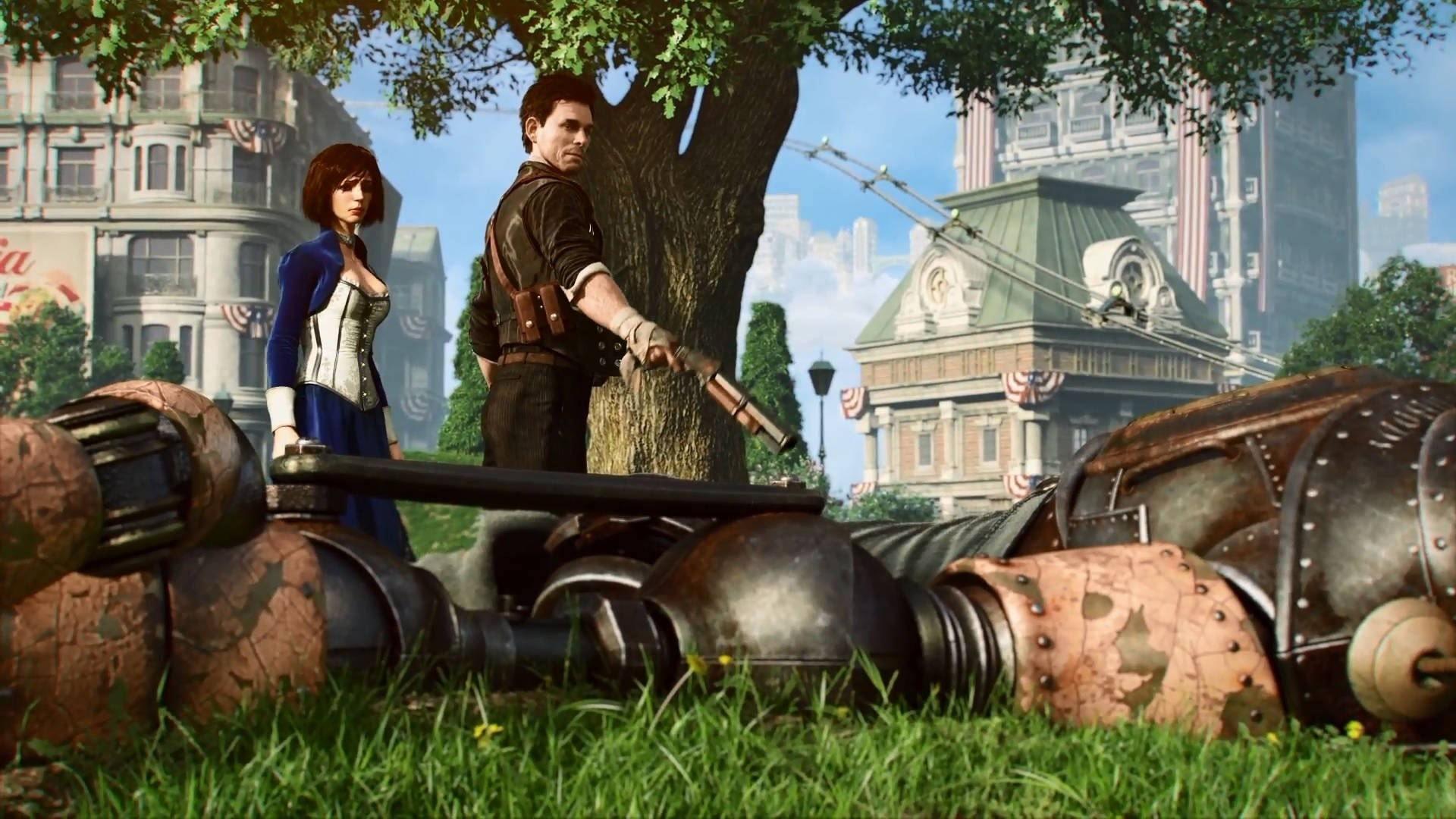 Explore Sky-high Adventure In Bioshock Infinite Background