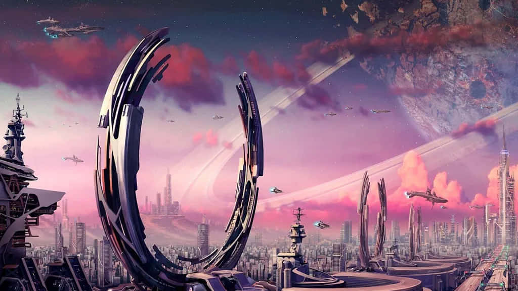 Explore The Amazing Cityscape Of The Future Background