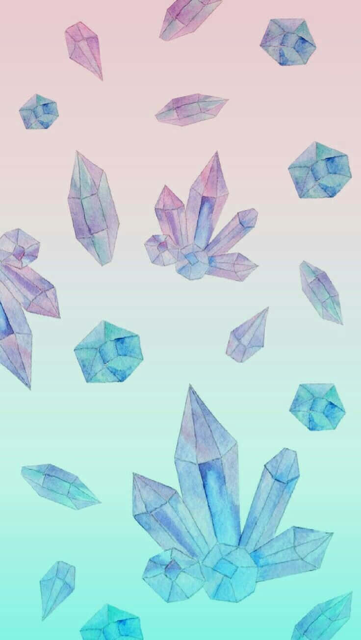 “explore The Beauty Of Nature With Pastel Crystal” Background