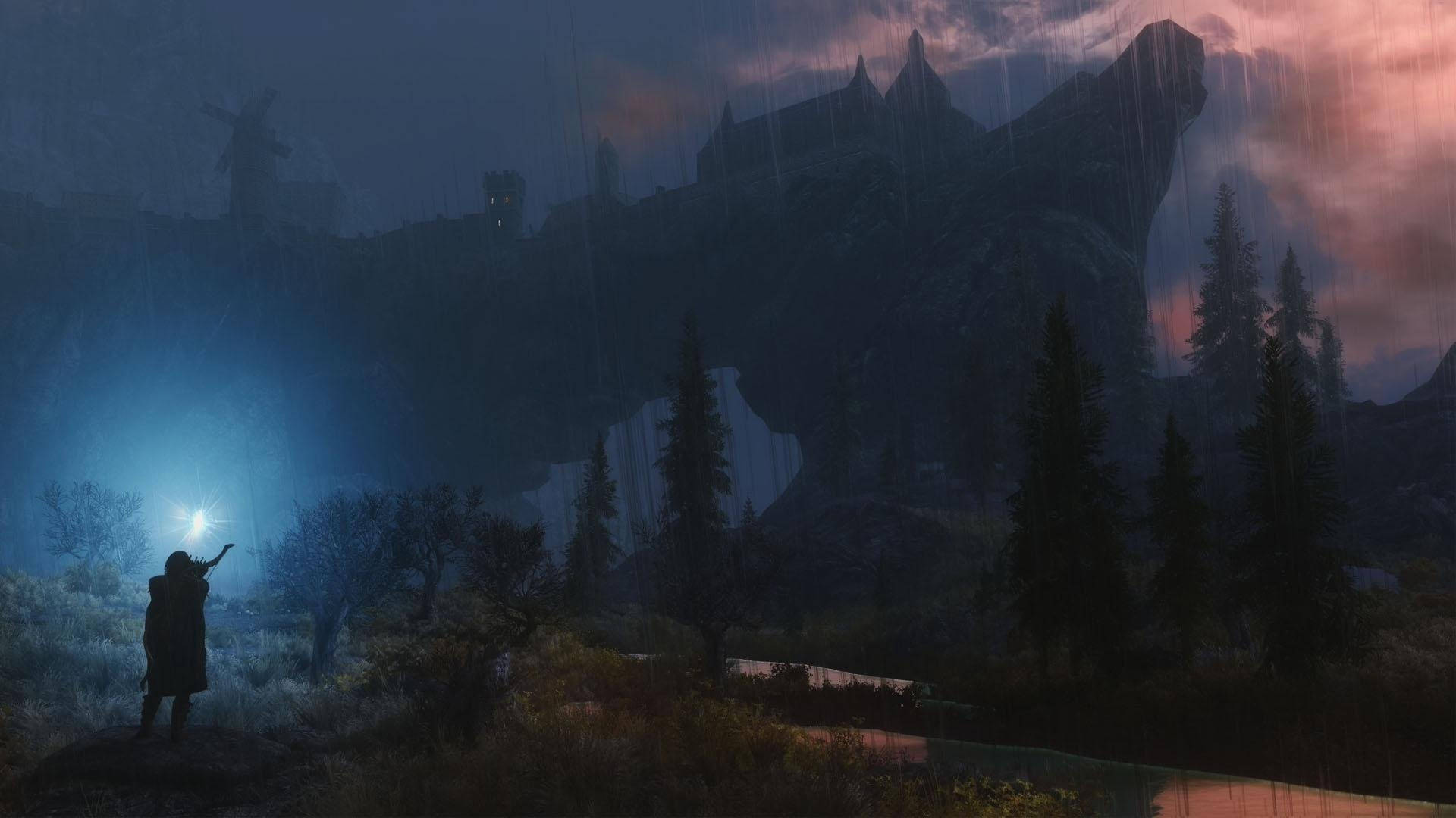 Explore The Breathtaking Open-world Fantasy World Of Skyrim Background