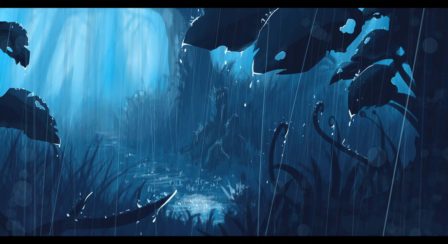 Explore The Darkly Rich Anime Landscape Background