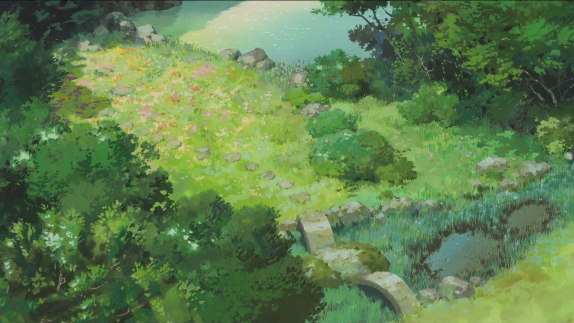 Explore The Depths Of Anime Forest Background