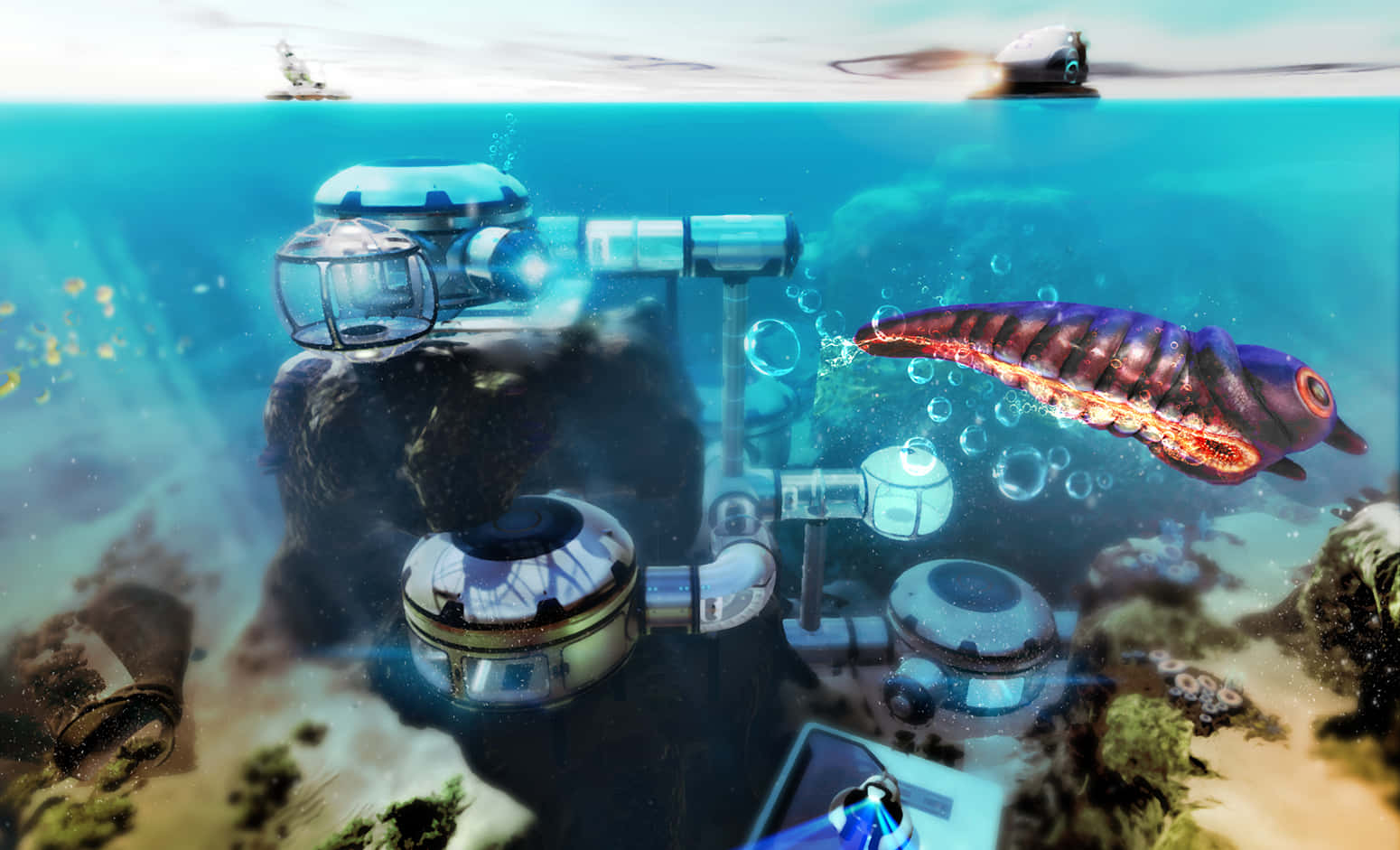 Explore The Depths Of The Ocean In Subnautica 4k Background