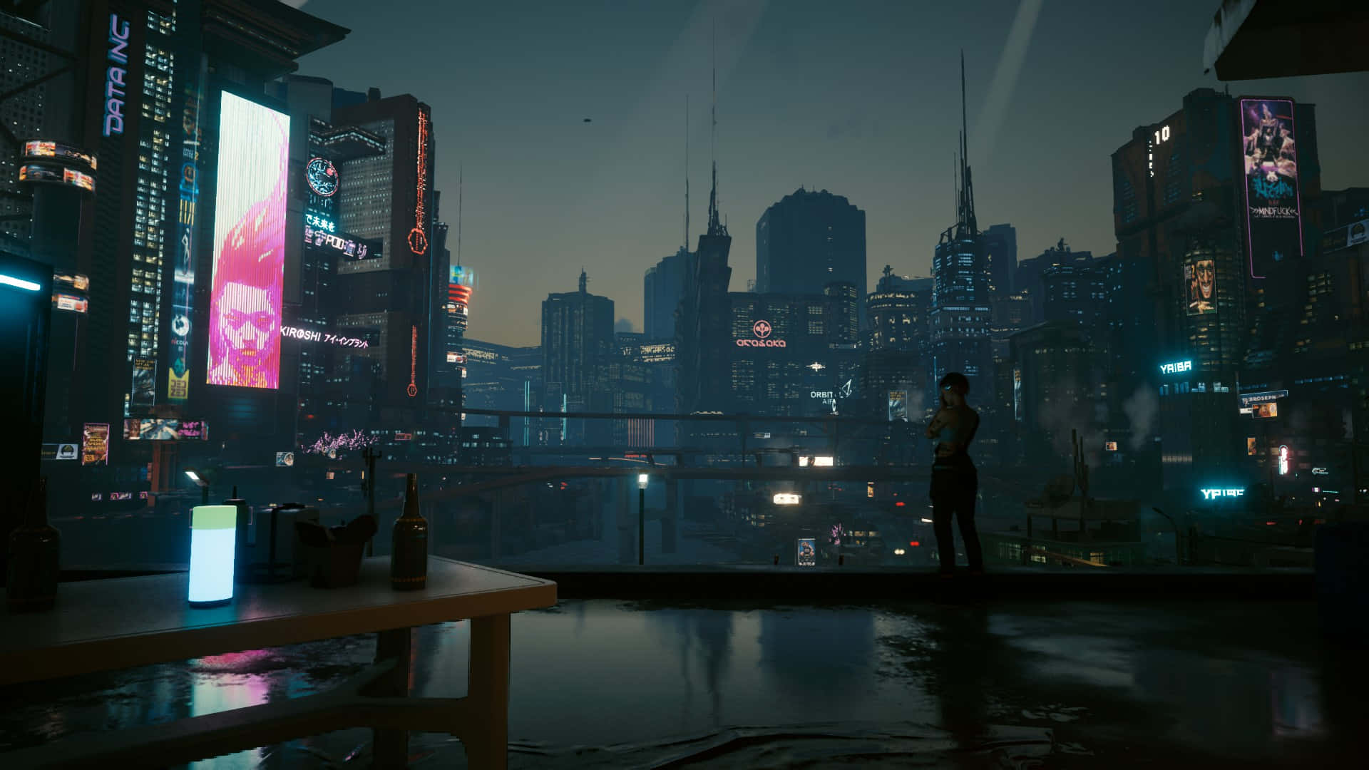 Explore The Futuristic City Of Night City Background