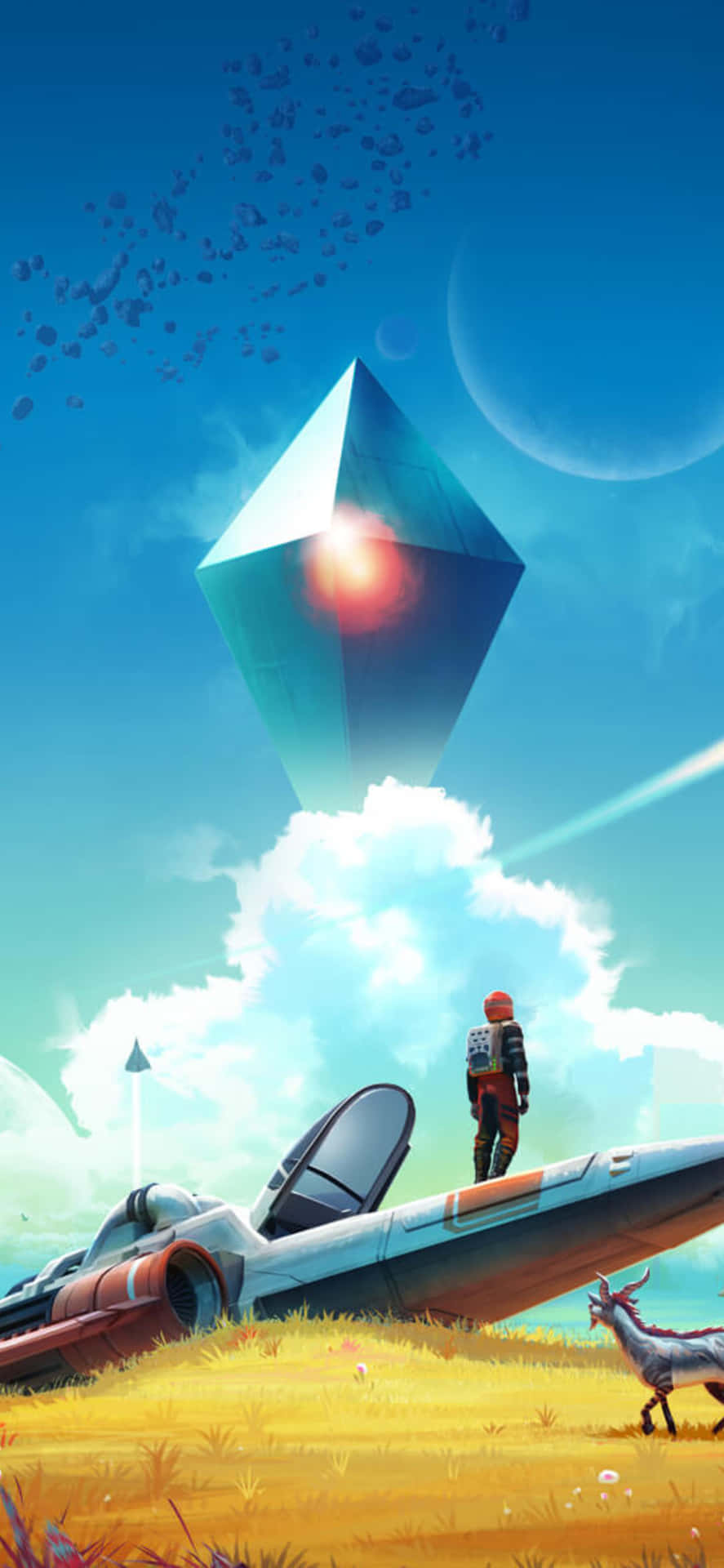 Explore The Galaxy On Your Phone With No Man's Sky Background