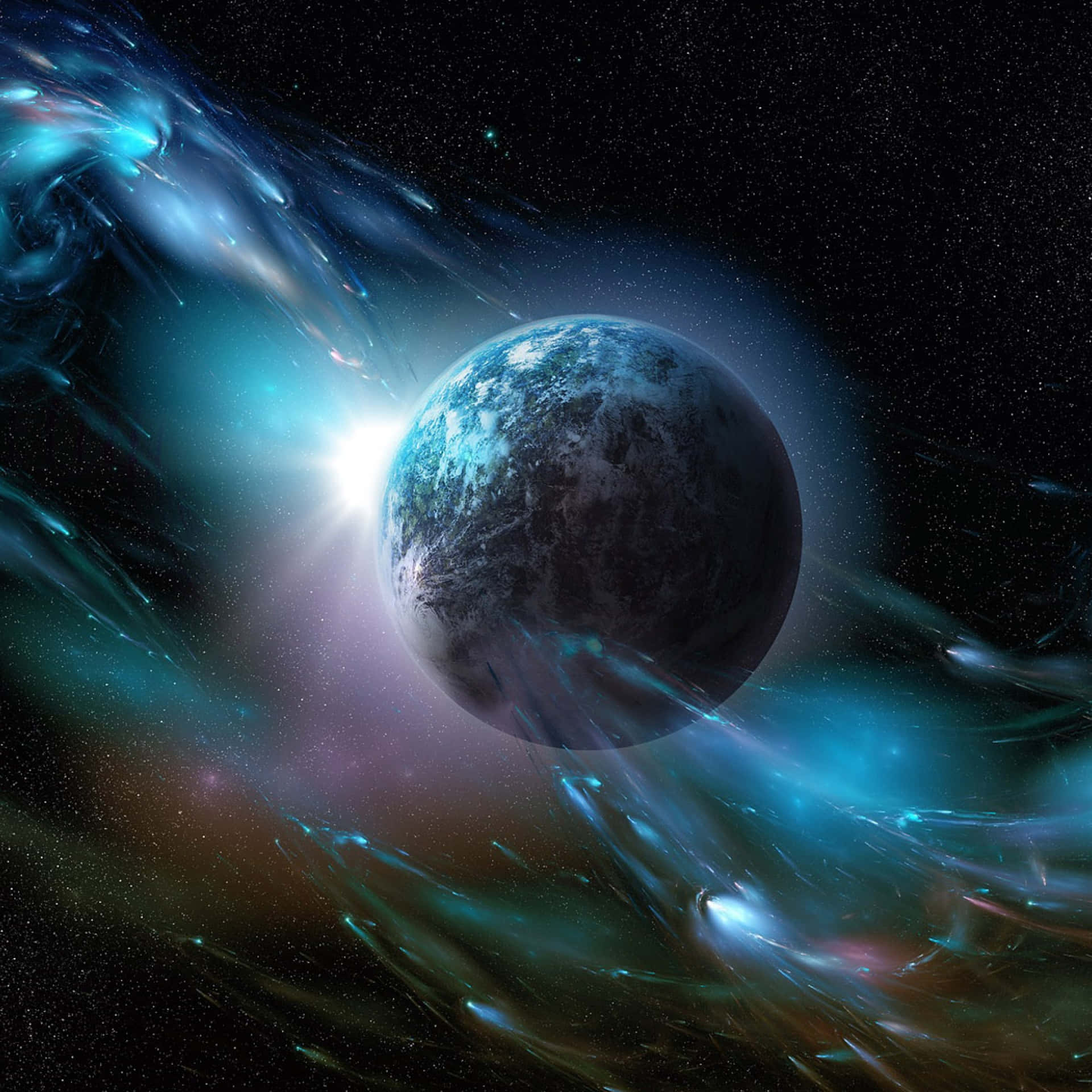Explore The Galaxy With A Futuristic Space Ipad Background