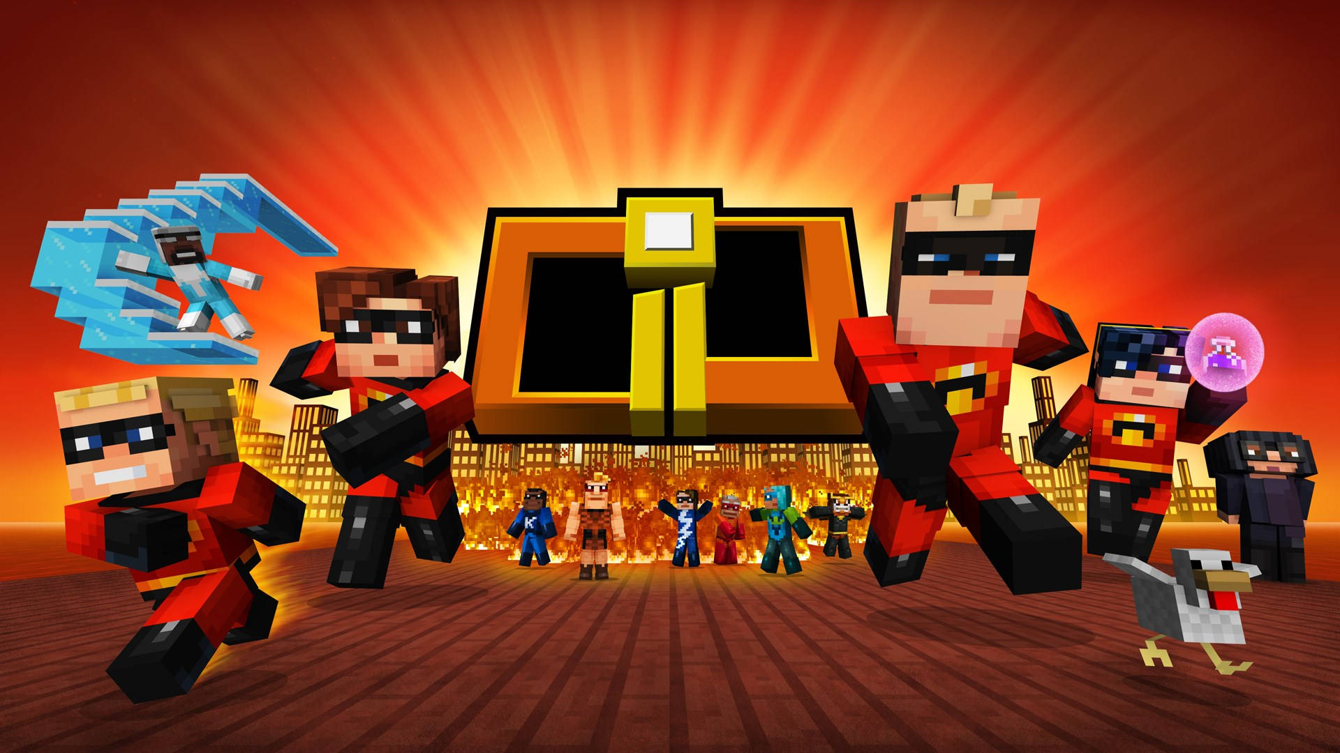 Explore The Incredibles With The Minecraft Skin Background