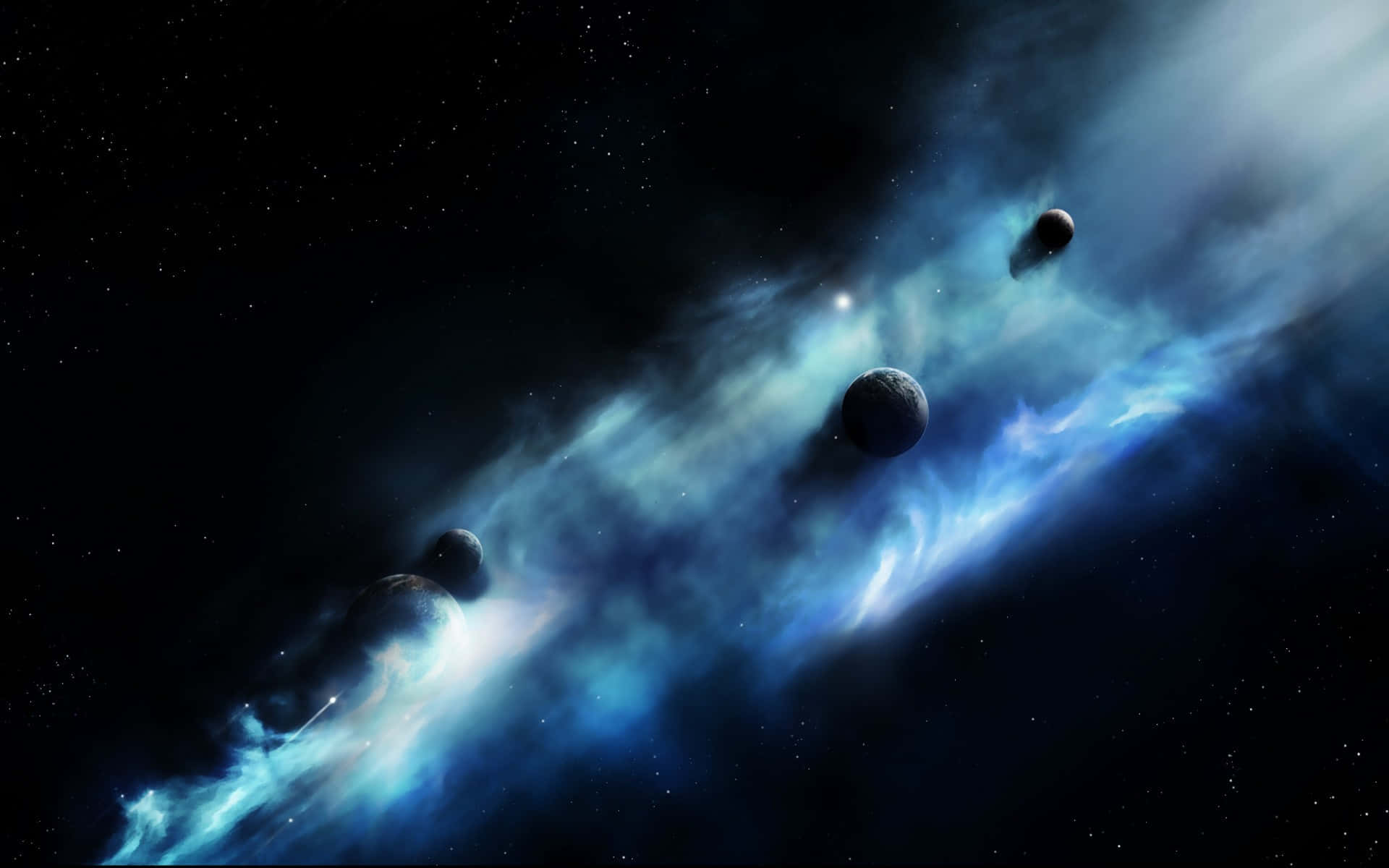 Explore The Inky Blackness Of A Star-filled Sky Background