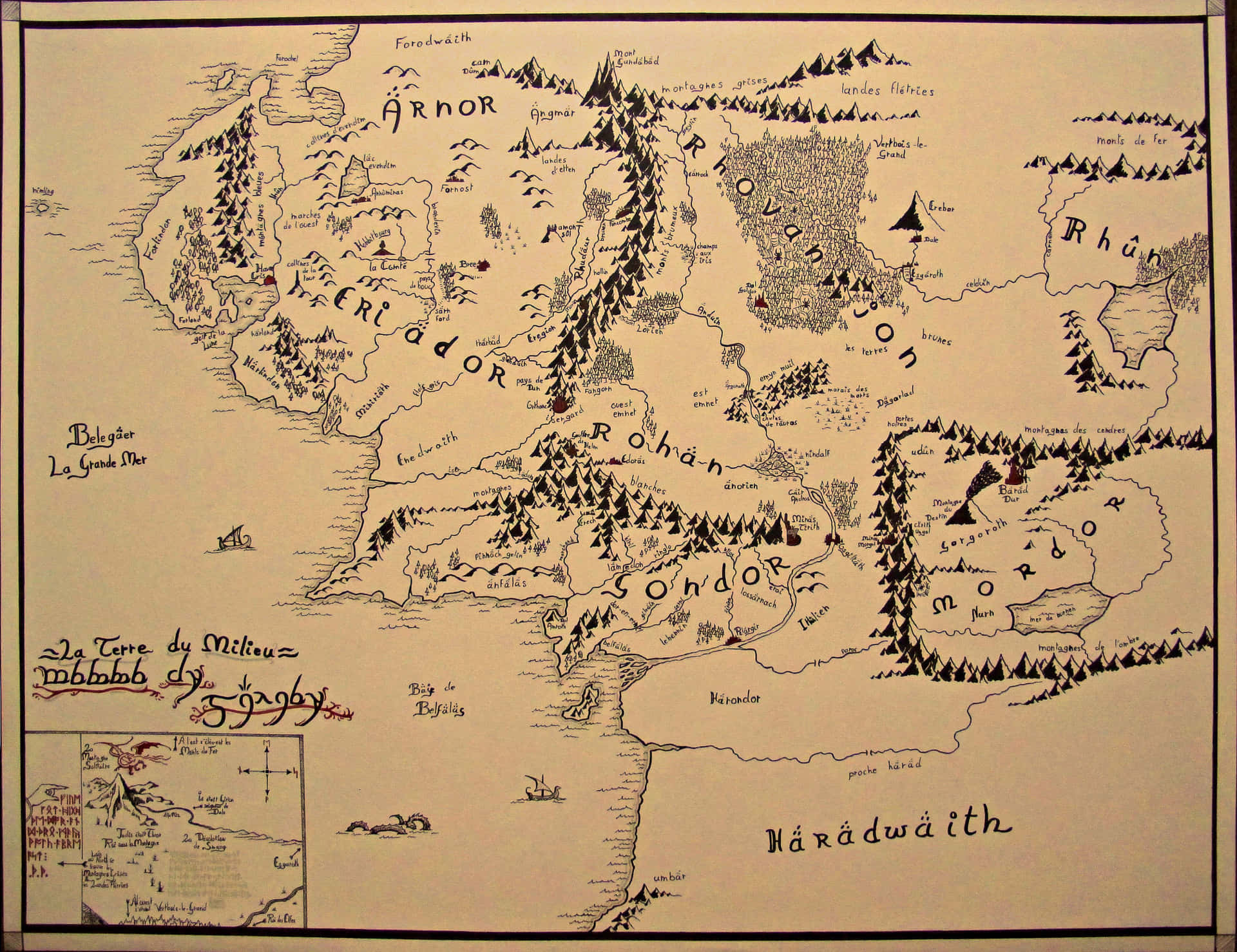 Explore The Lands Of Middle Earth With This Detailed Map Background