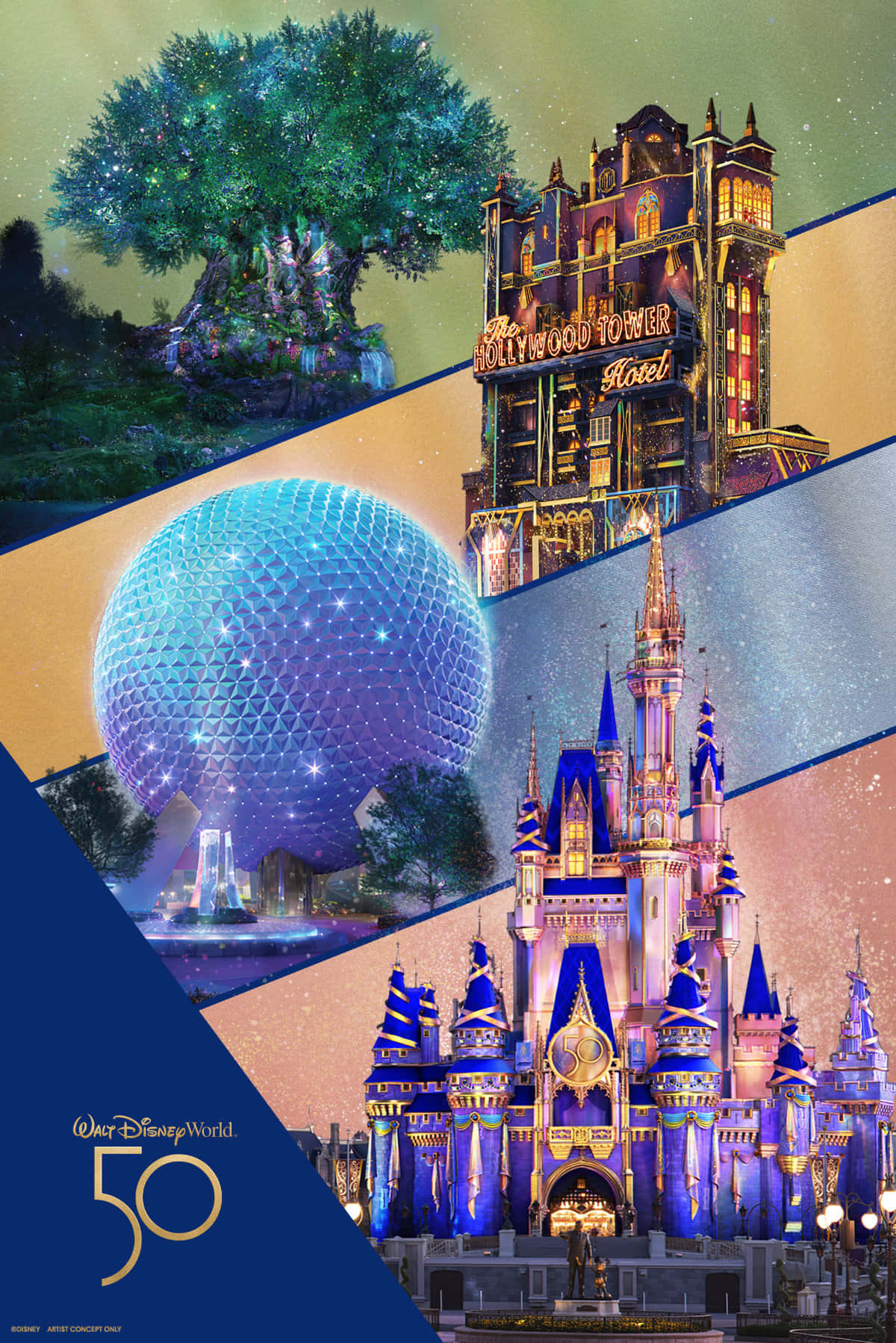 Explore The Magic Of Disney World With An Android Device Background